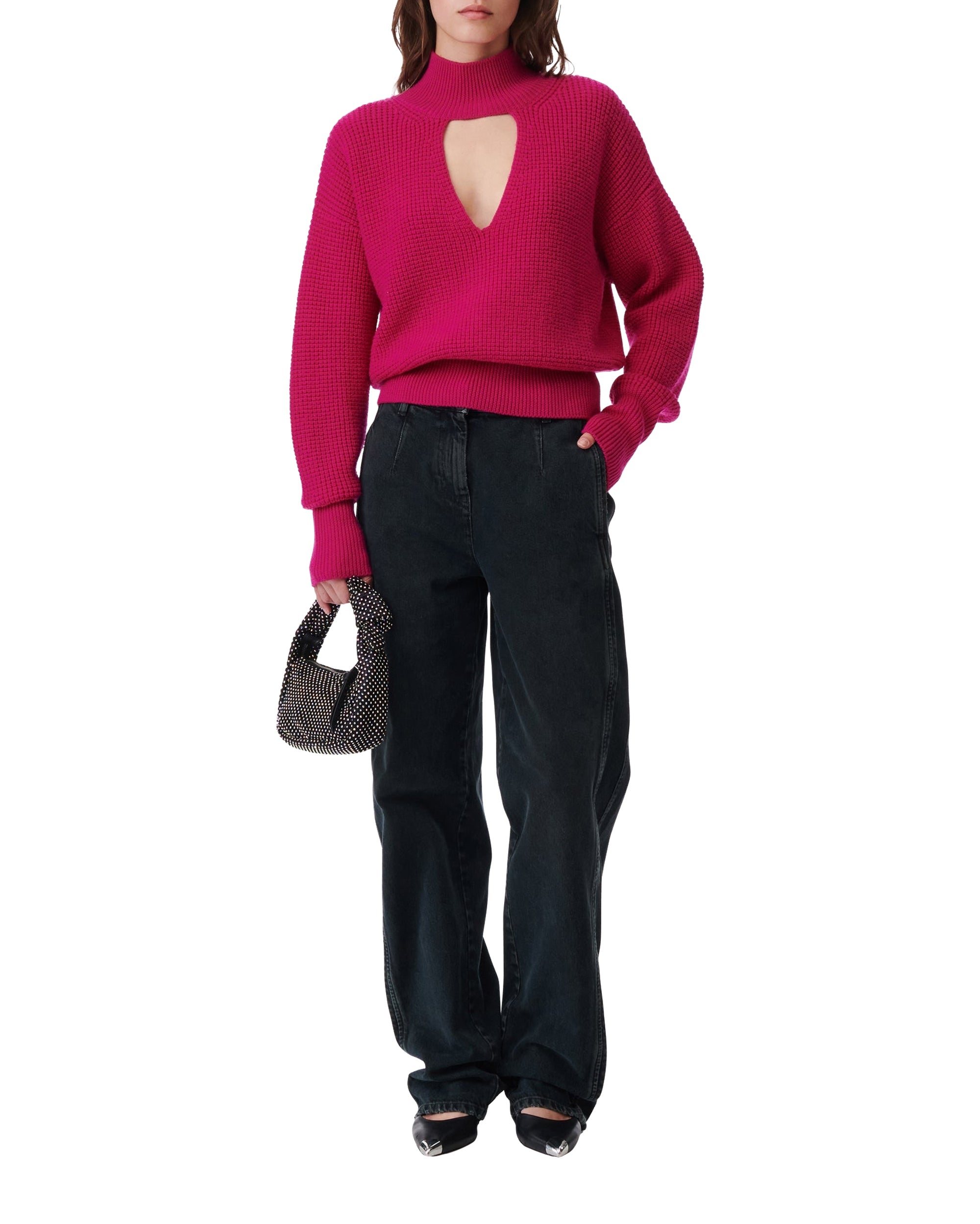 Gaid wool jumper - Fushia