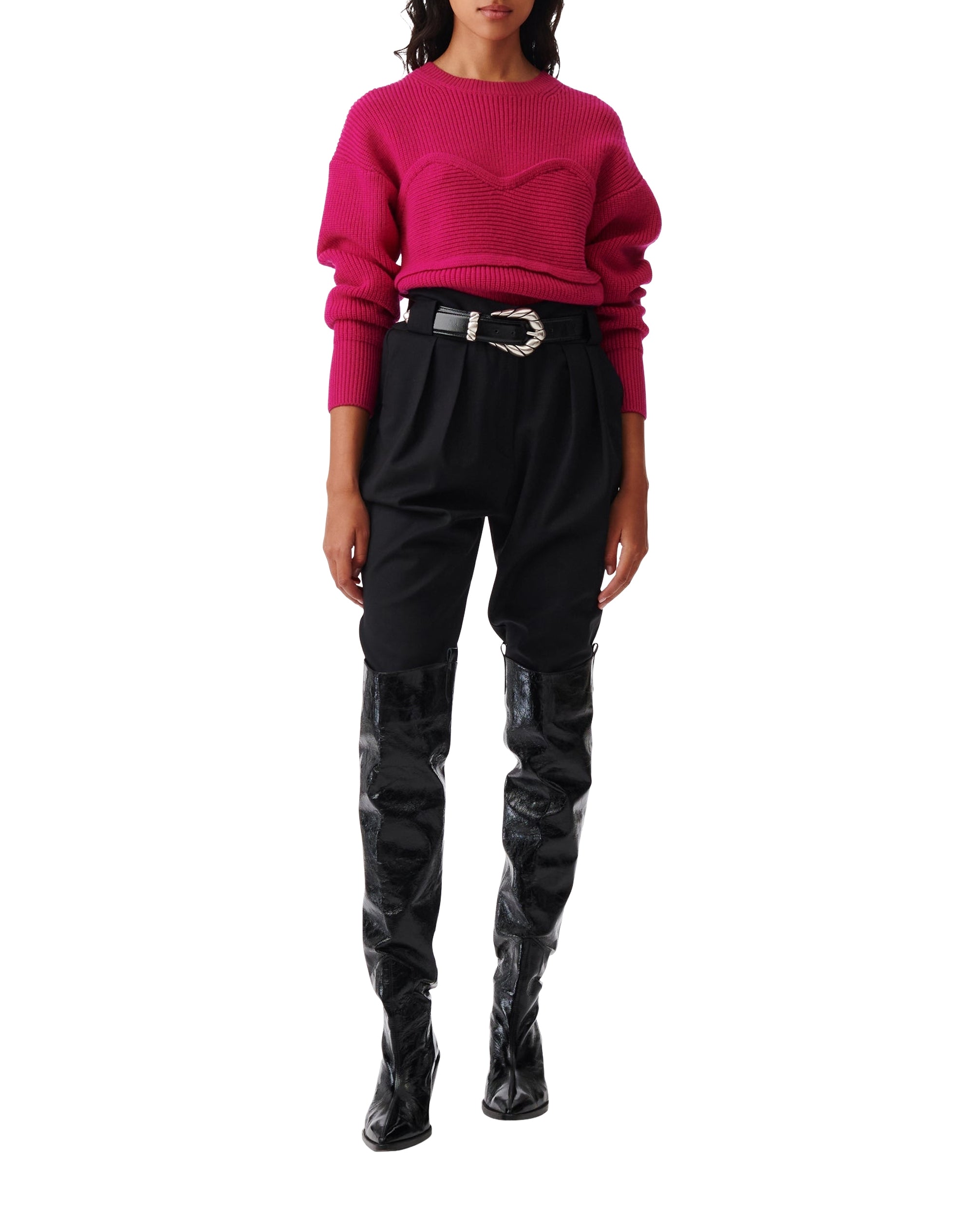 Gedeon jumper in wool - Fushia