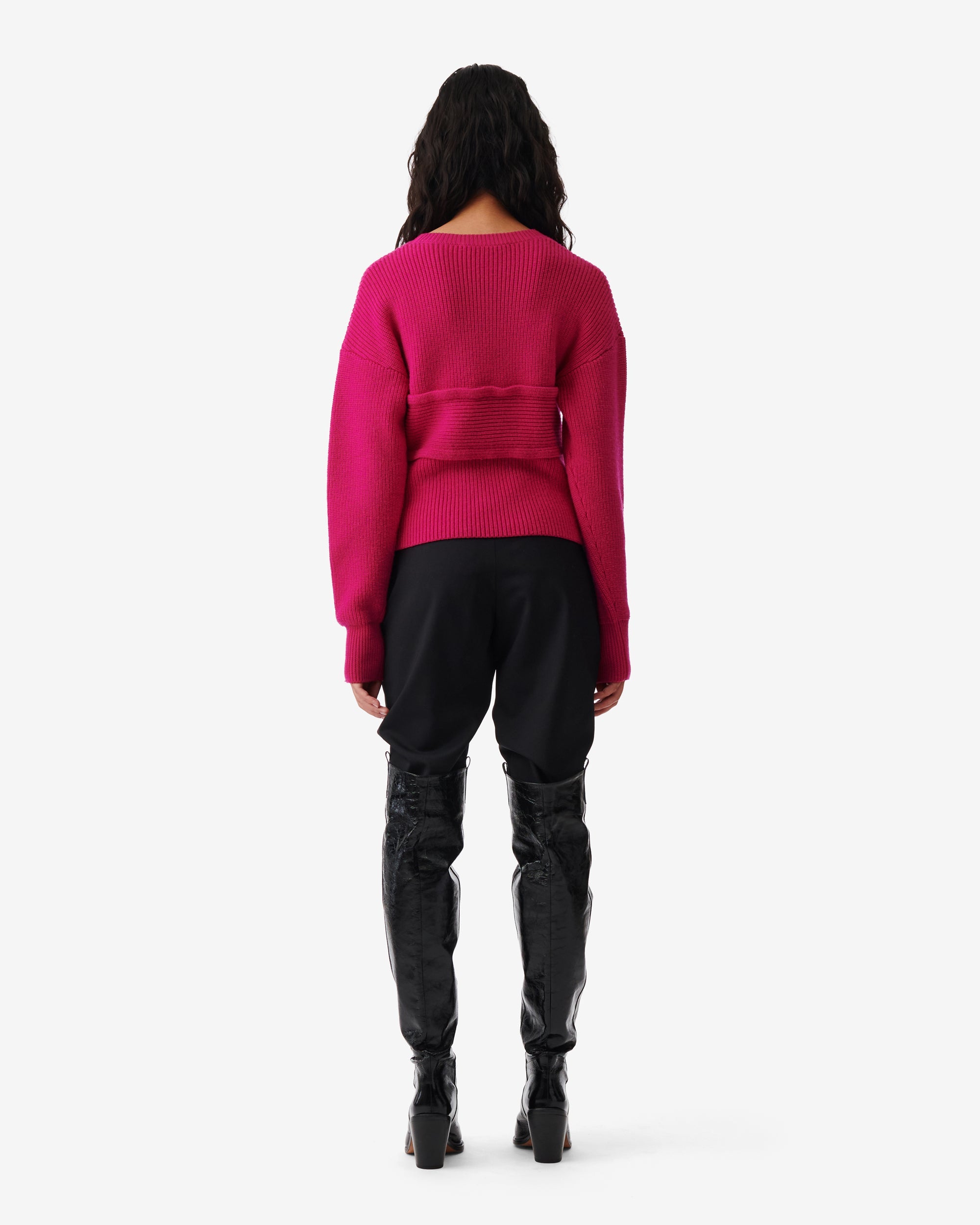 Gedeon jumper in wool - Fushia