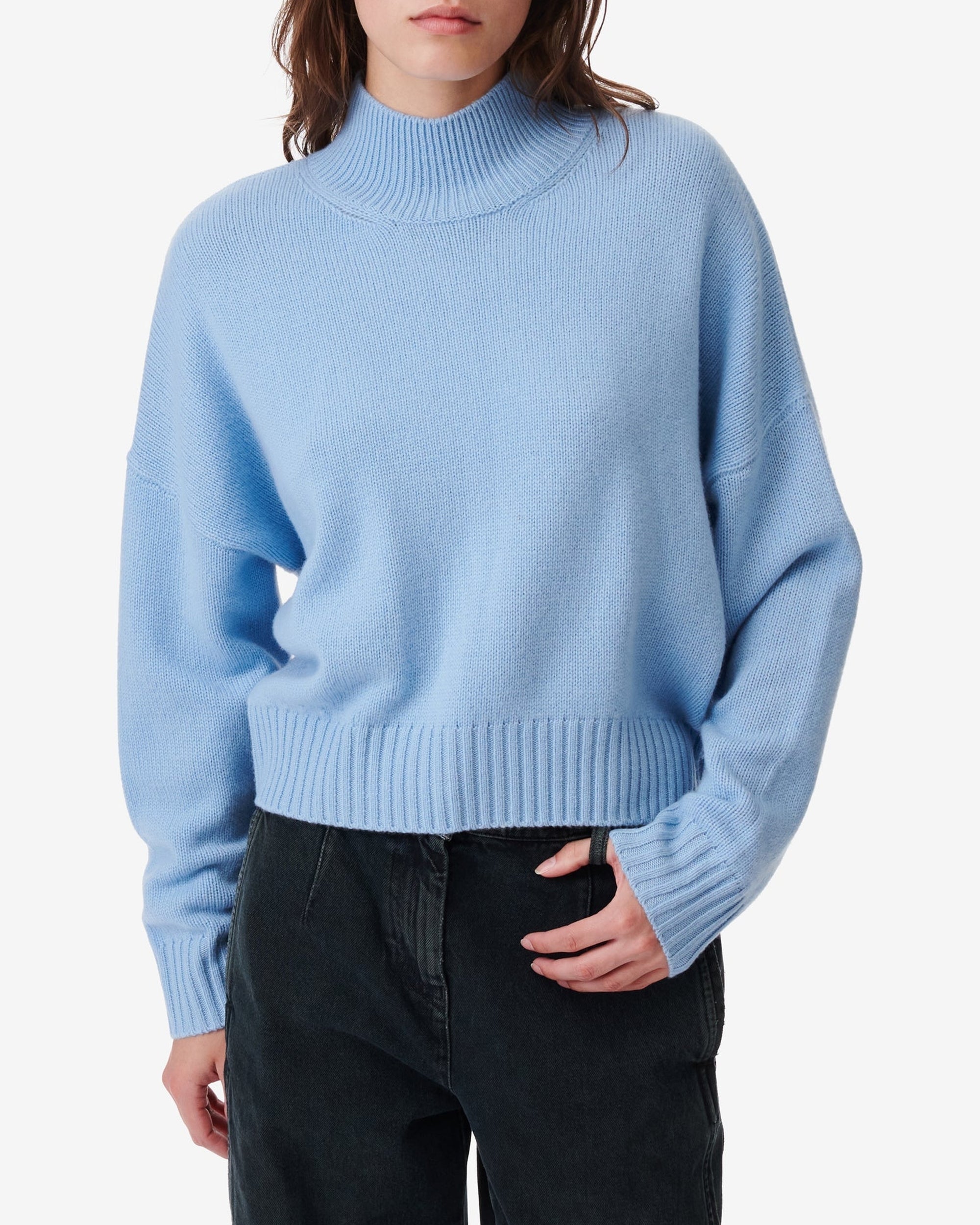 Iria cashmere jumper - Light Blue