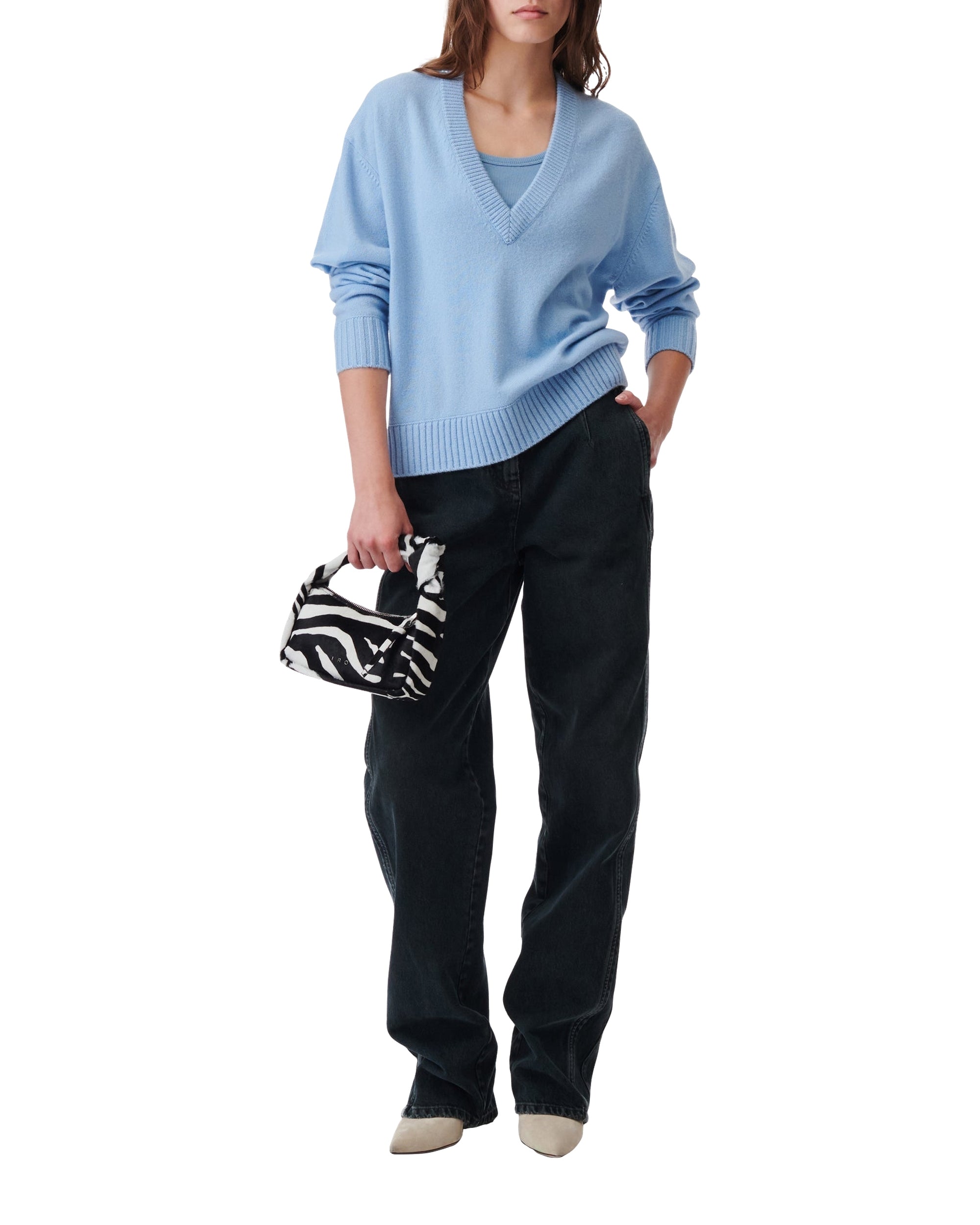Izie cashmere jumper - Light Blue