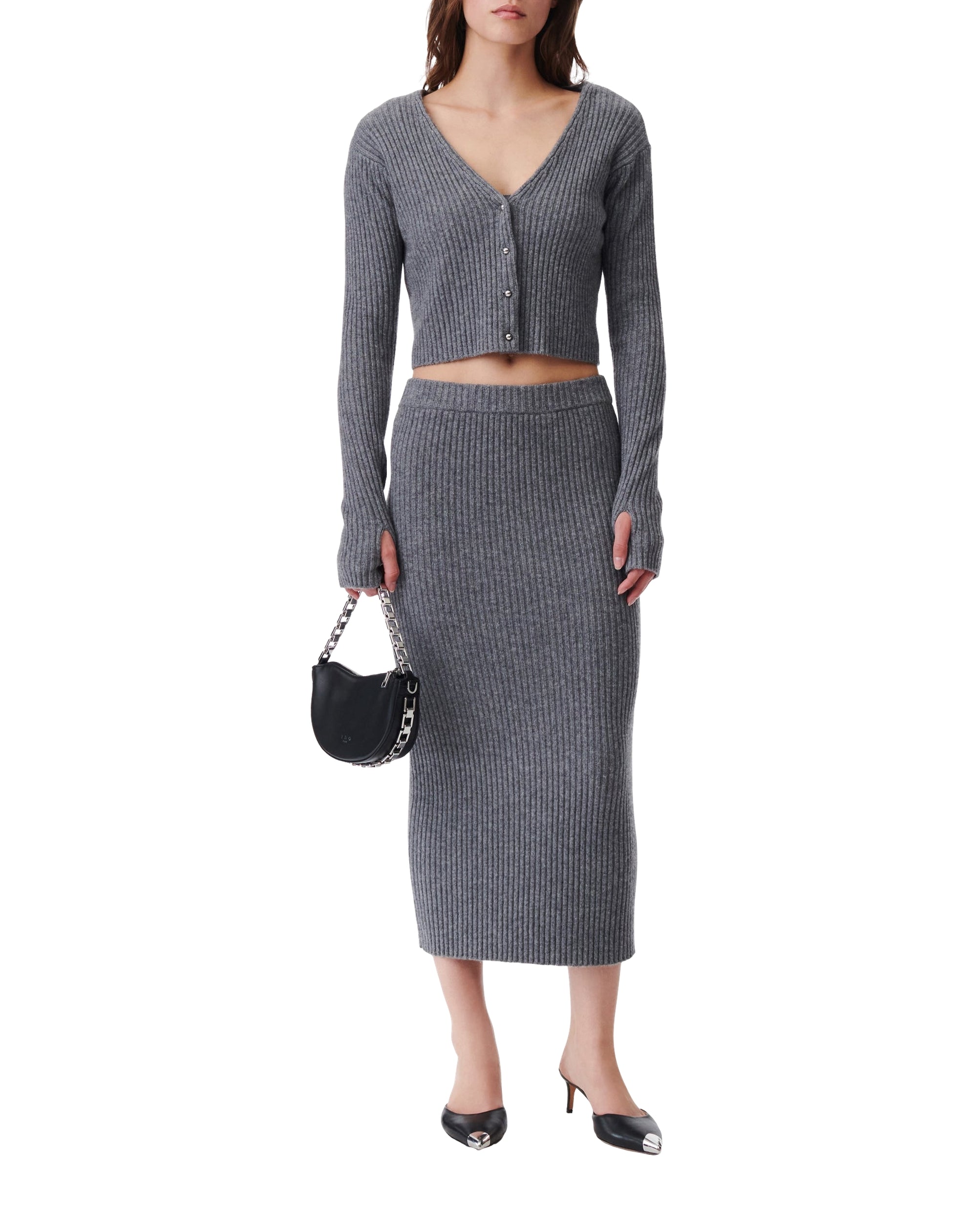 Keyra jumper in wool & cashmere - Anthracite