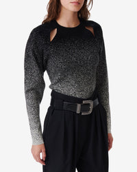 Neyla wool jumper - Black & Ecru