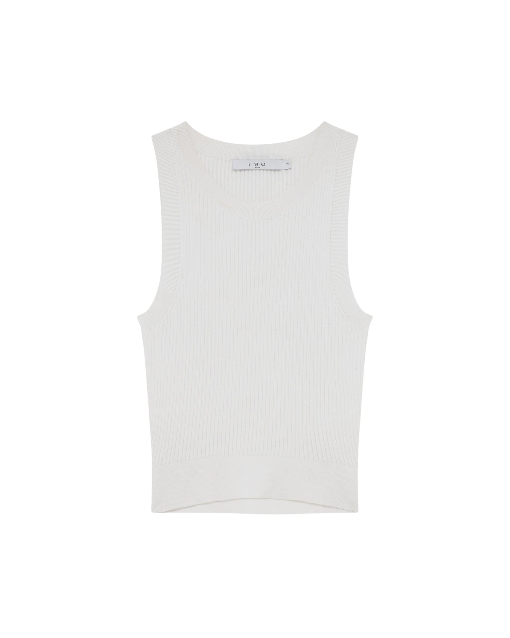 Thana sleeveless rib knit jumper - White