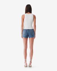 Thana sleeveless rib knit jumper - White