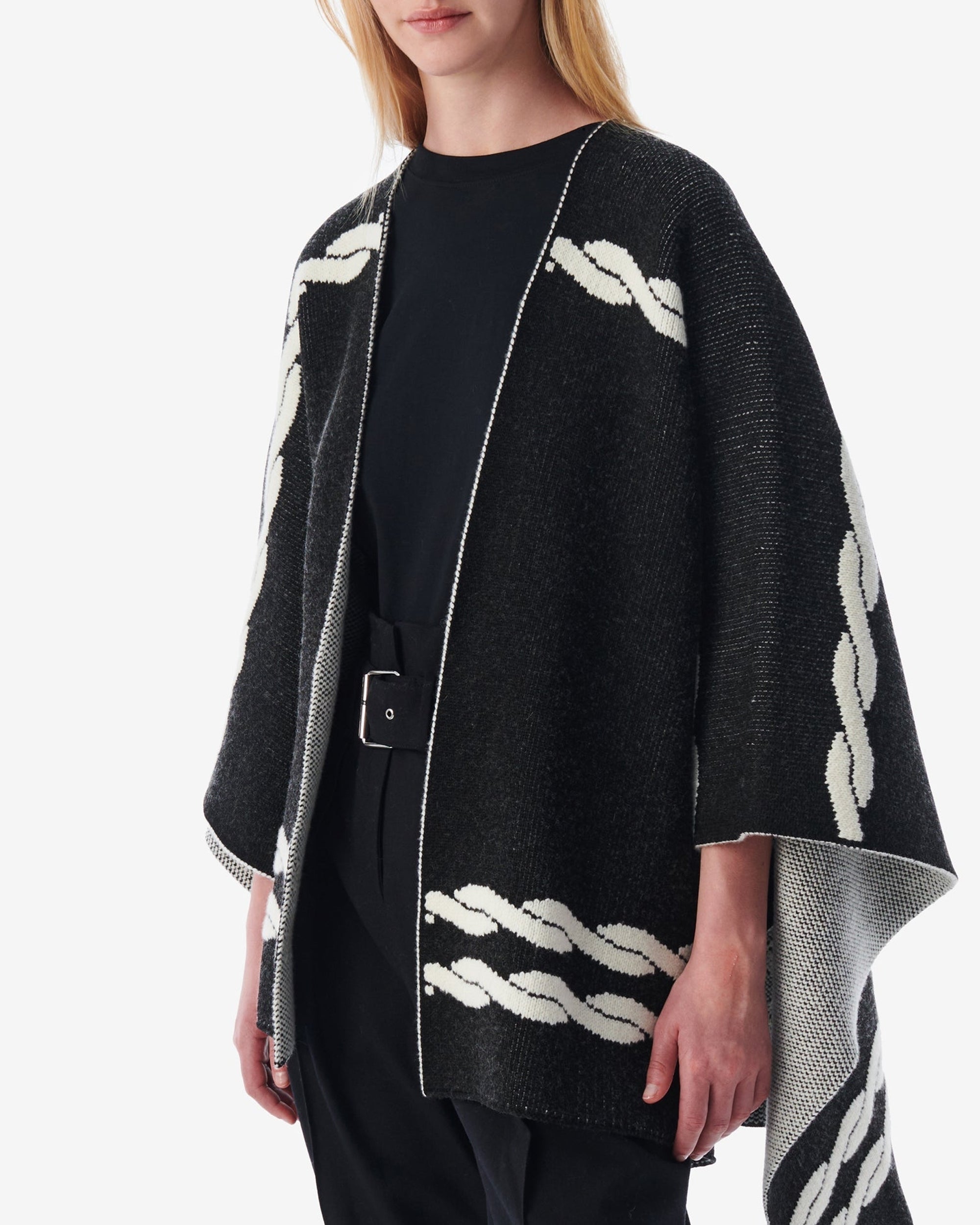 Wajdi wool blend jumper - Black & Ecru