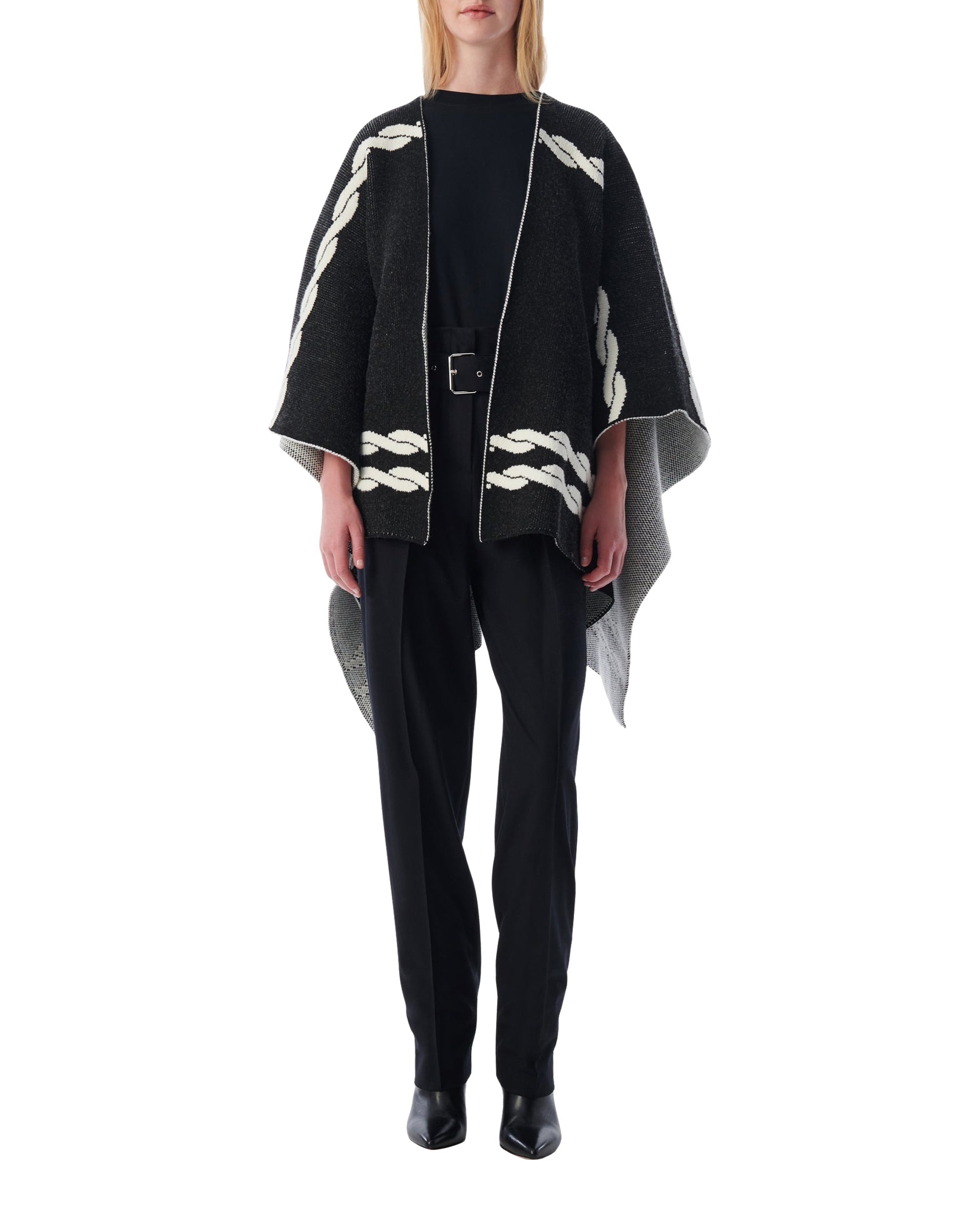 Wajdi wool blend jumper - Black & Ecru