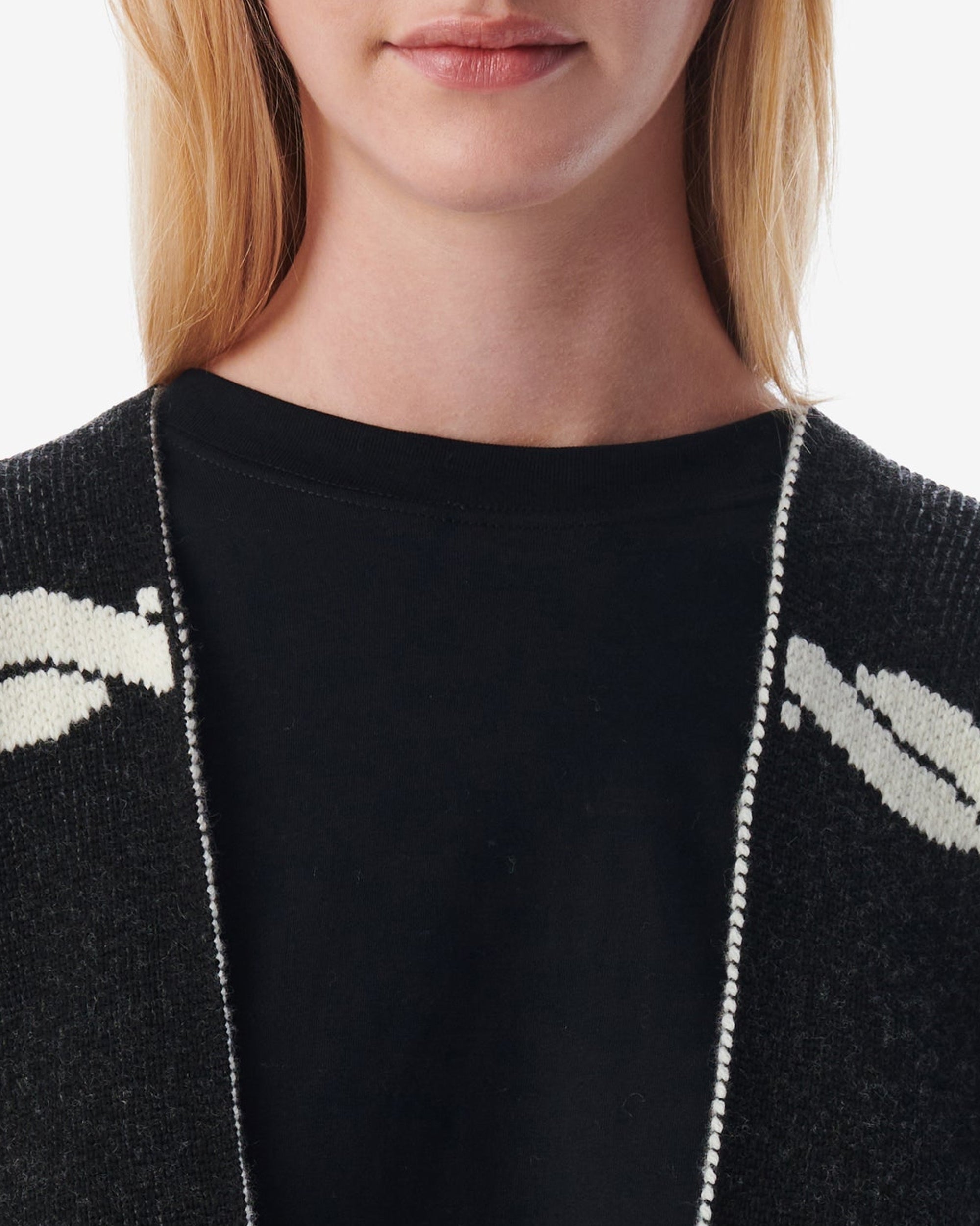 Wajdi wool blend jumper - Black & Ecru