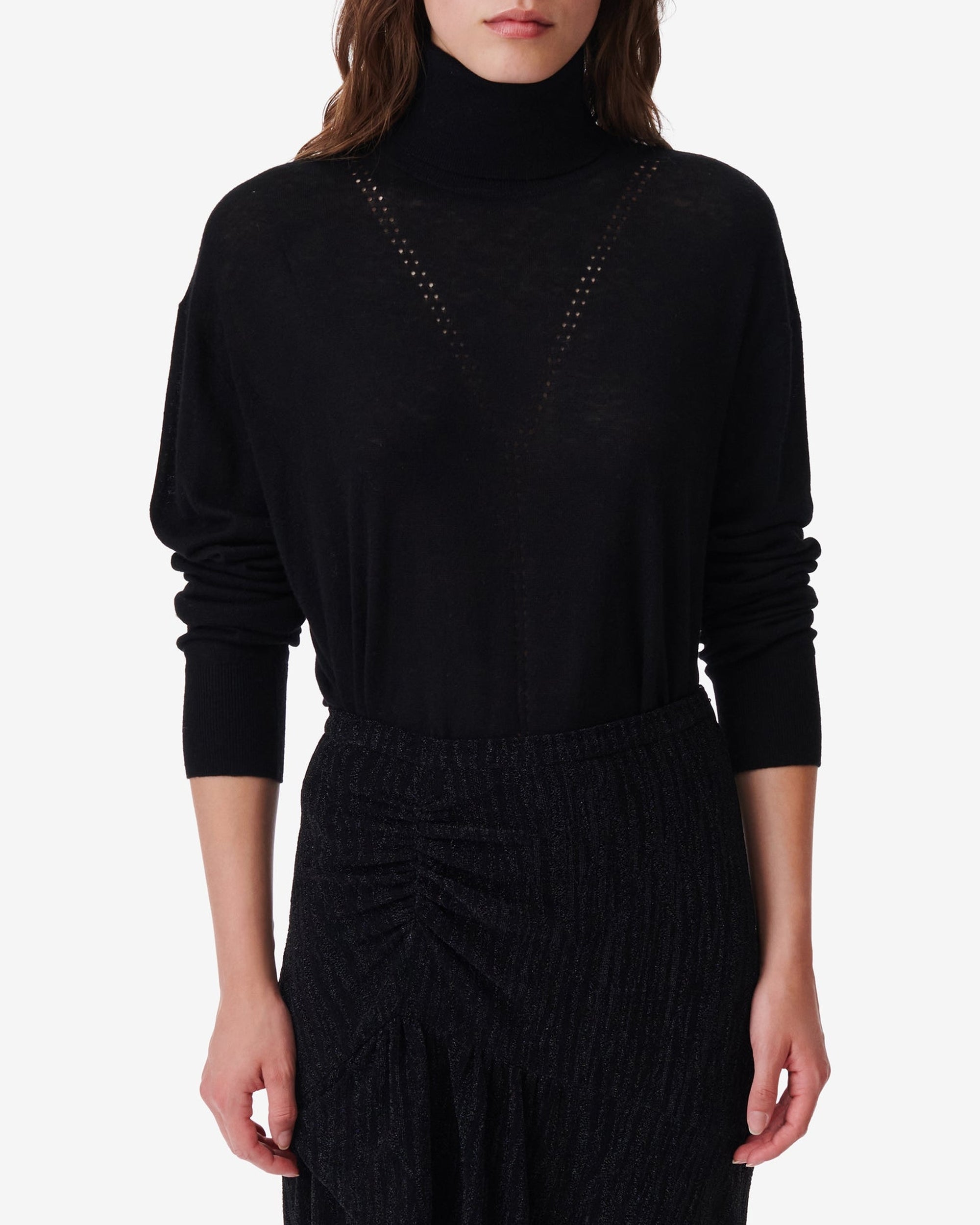 Zahyo wool jumper - Black