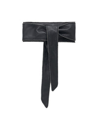 Nera Chain Strs leather belt - Black & Strass