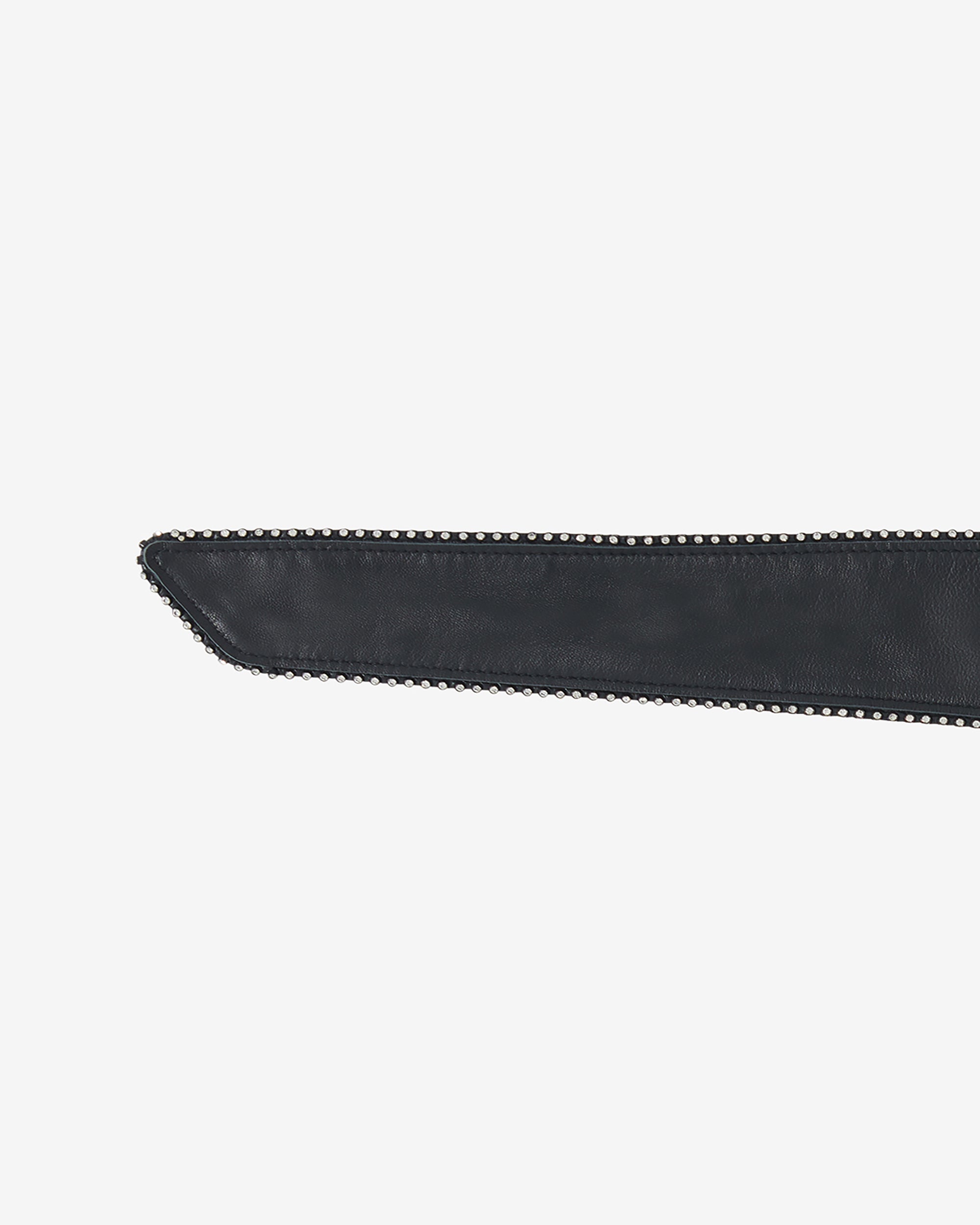 Nera Chain Strs leather belt - Black & Strass