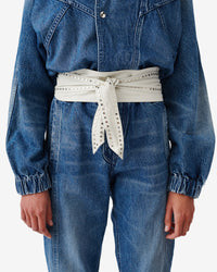 Neraday leather belt - Optical White