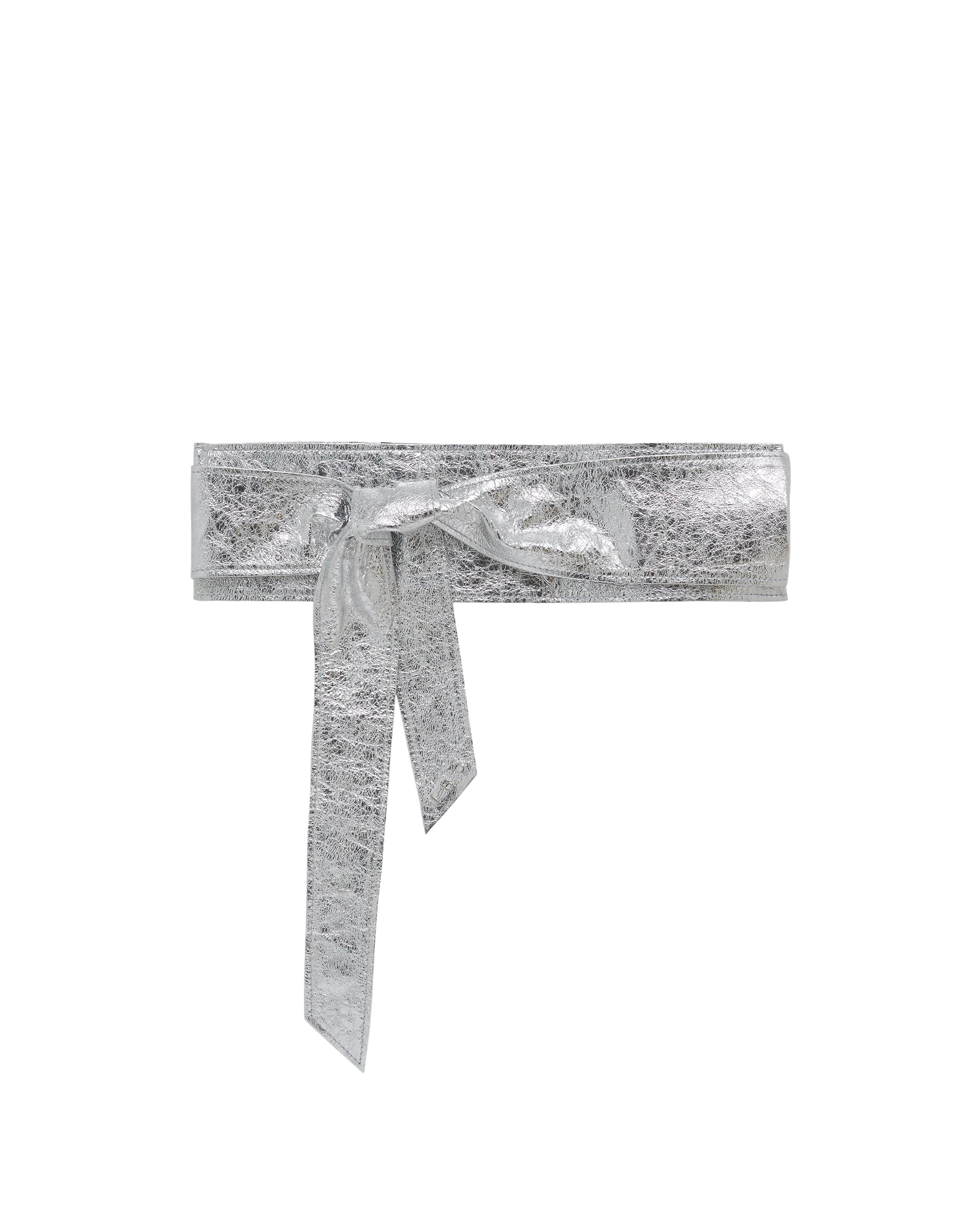 Obi Nera Silver leather belt - Silver