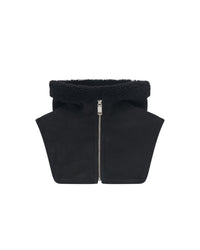 Humy collar in sheepskin - Black