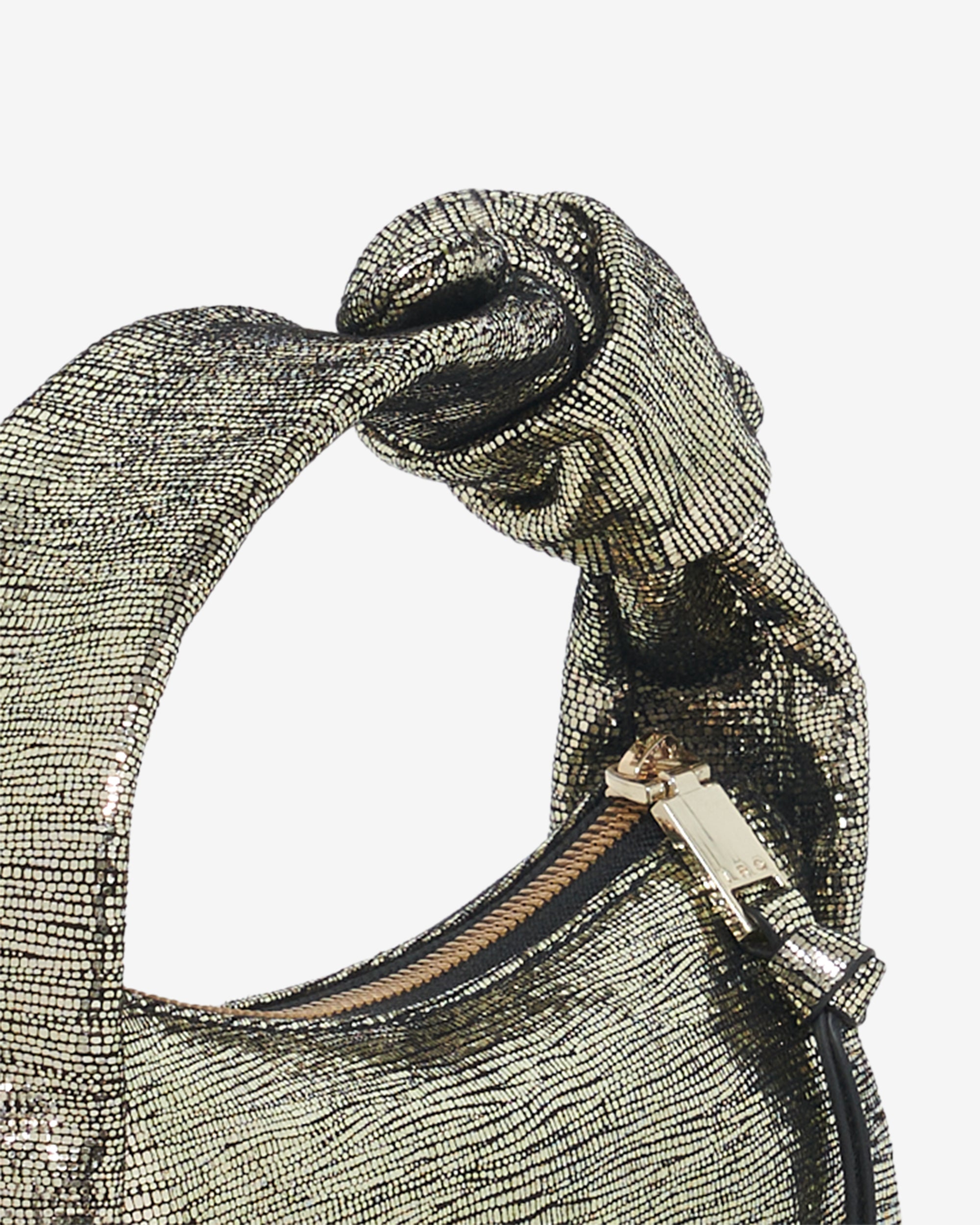 Nano Noue Lezard leather bag - Black & Gold