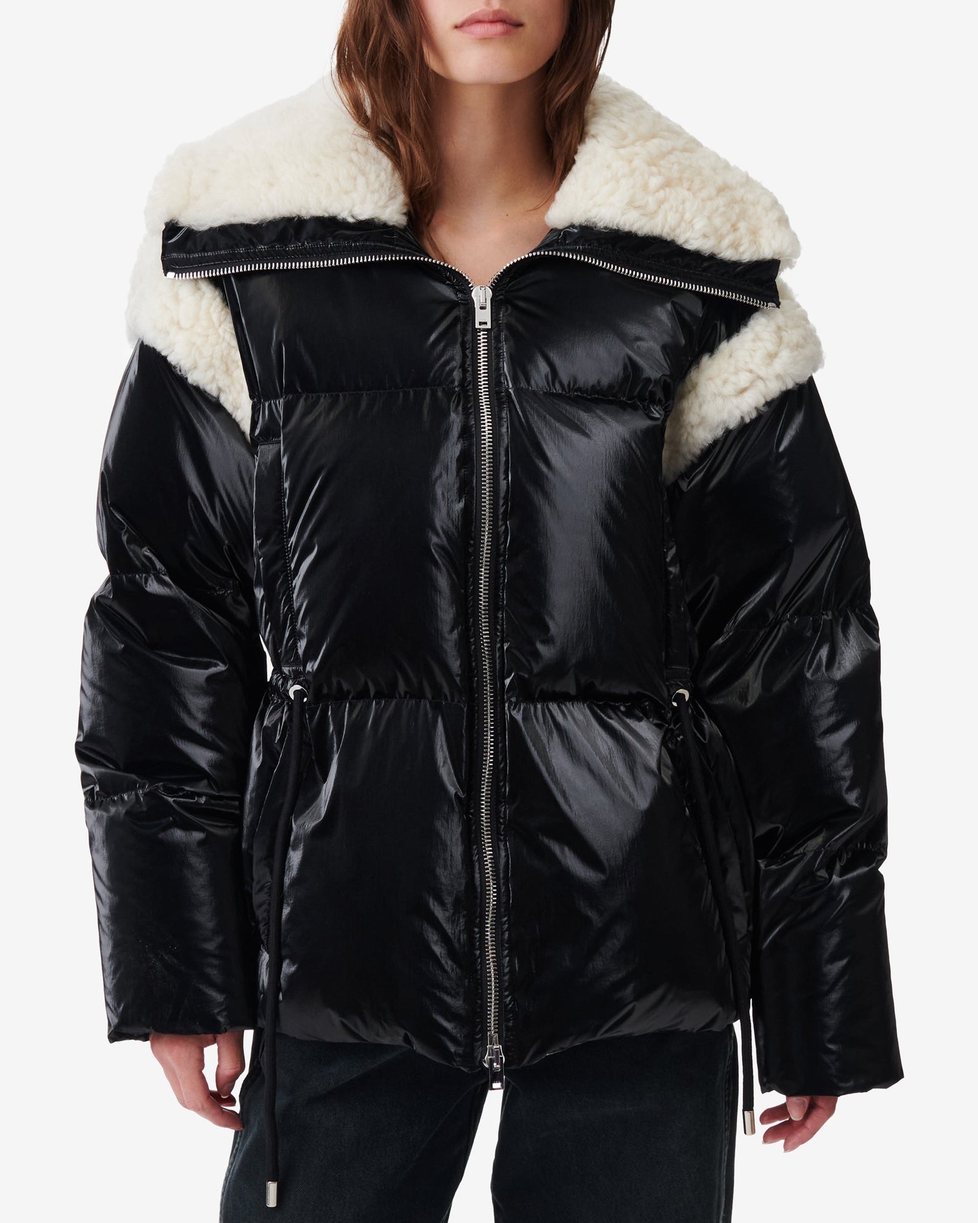 Beline oversize padded jacket - Shiny Black