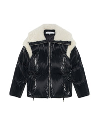Beline oversize padded jacket - Shiny Black