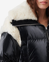 Beline oversize padded jacket - Shiny Black