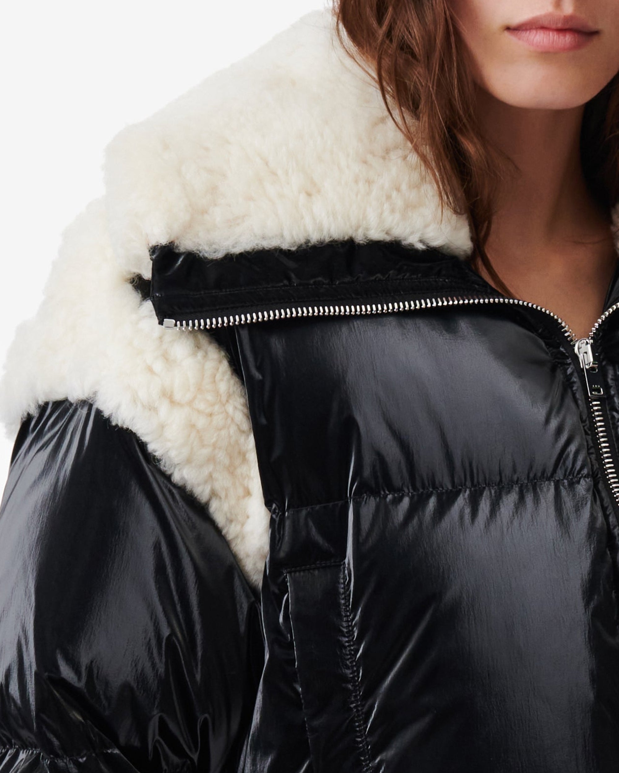 Beline oversize padded jacket - Shiny Black