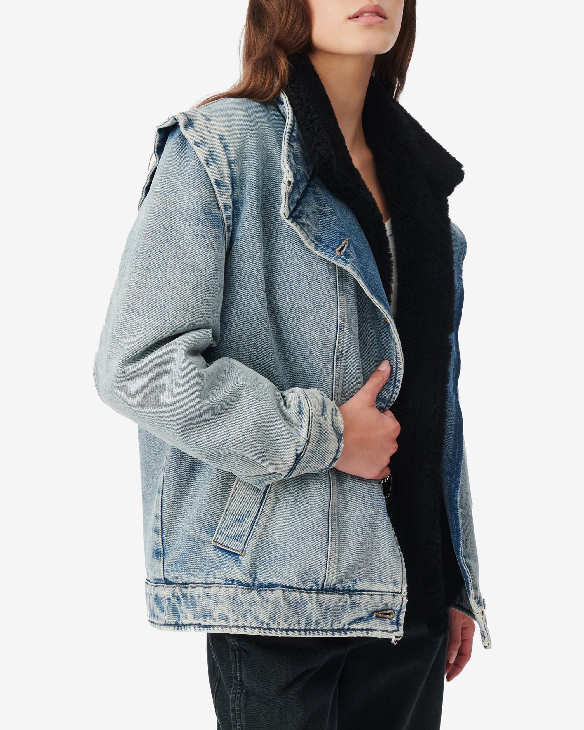 Carlier denim jacket - Mid Blue Used