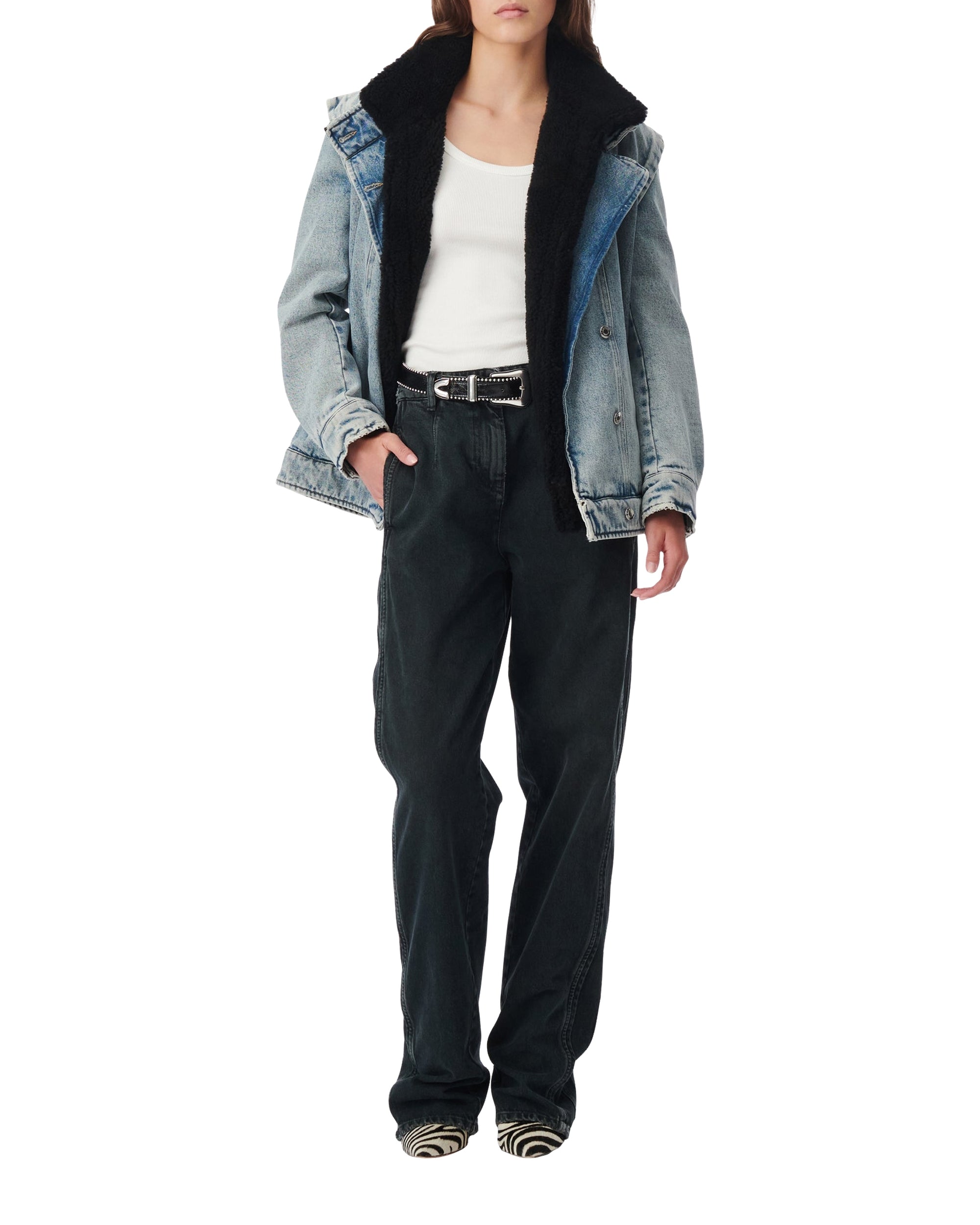 Carlier denim jacket - Mid Blue Used