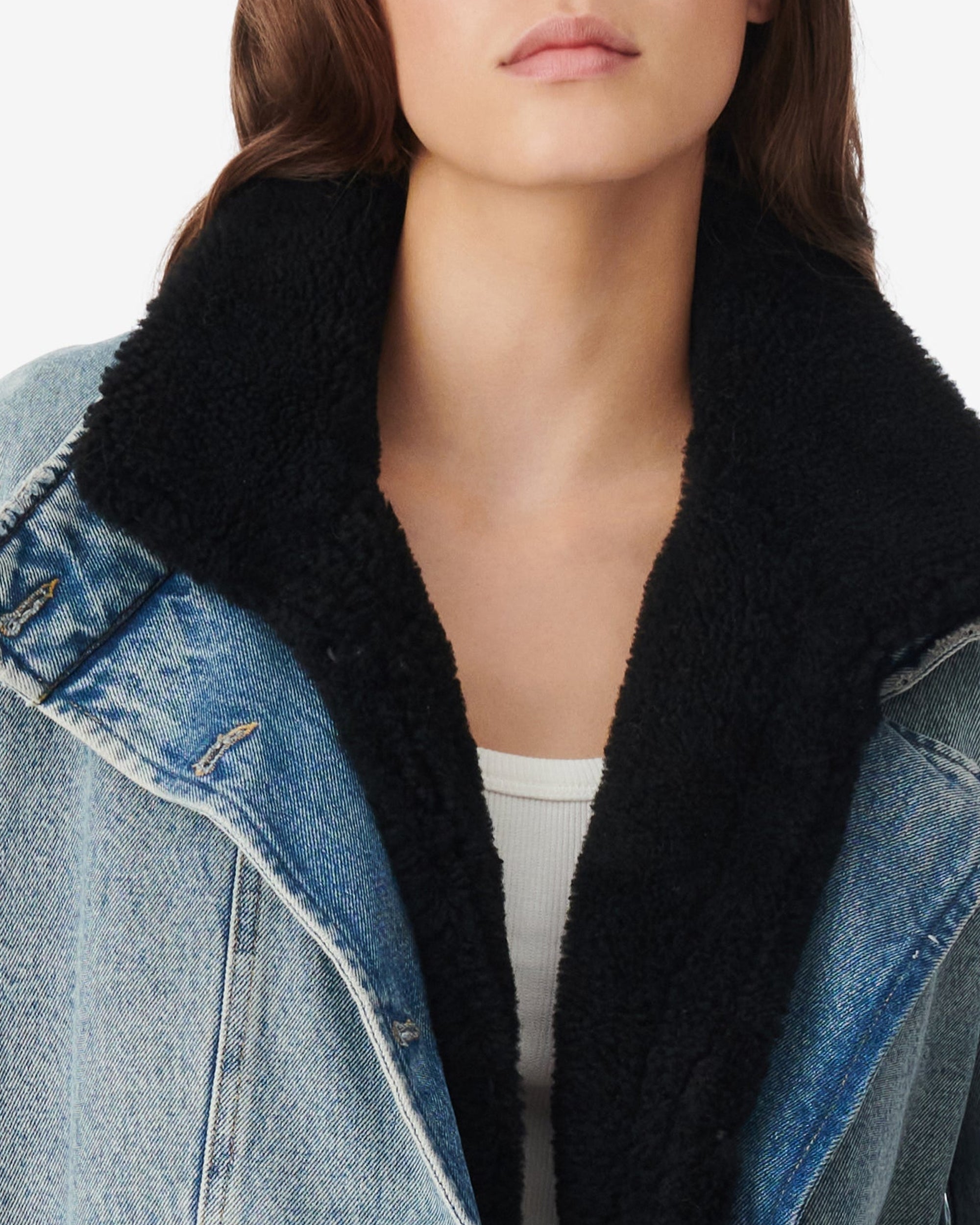Carlier denim jacket - Mid Blue Used