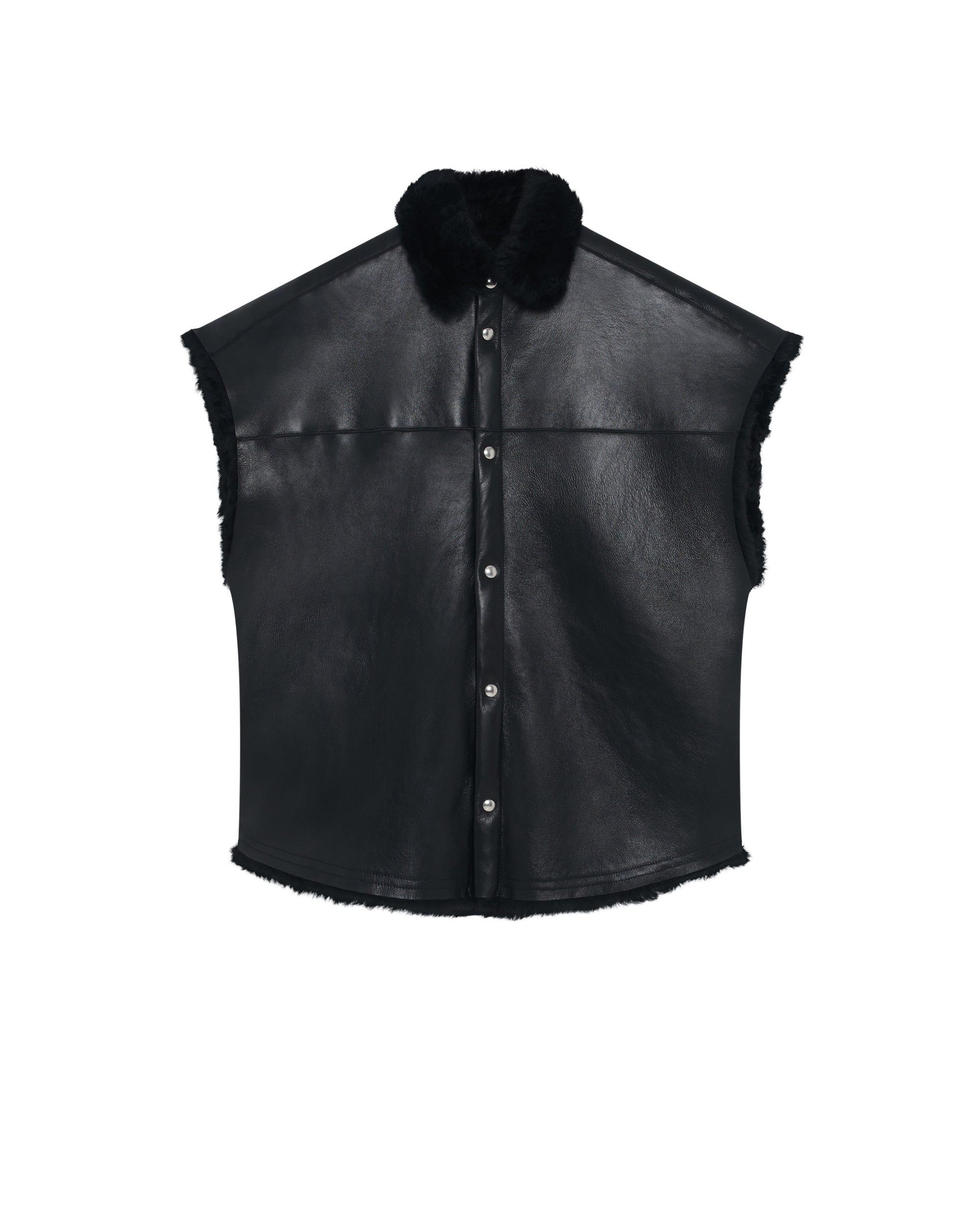 Cinco sheepskin sleeveless jacket - Black