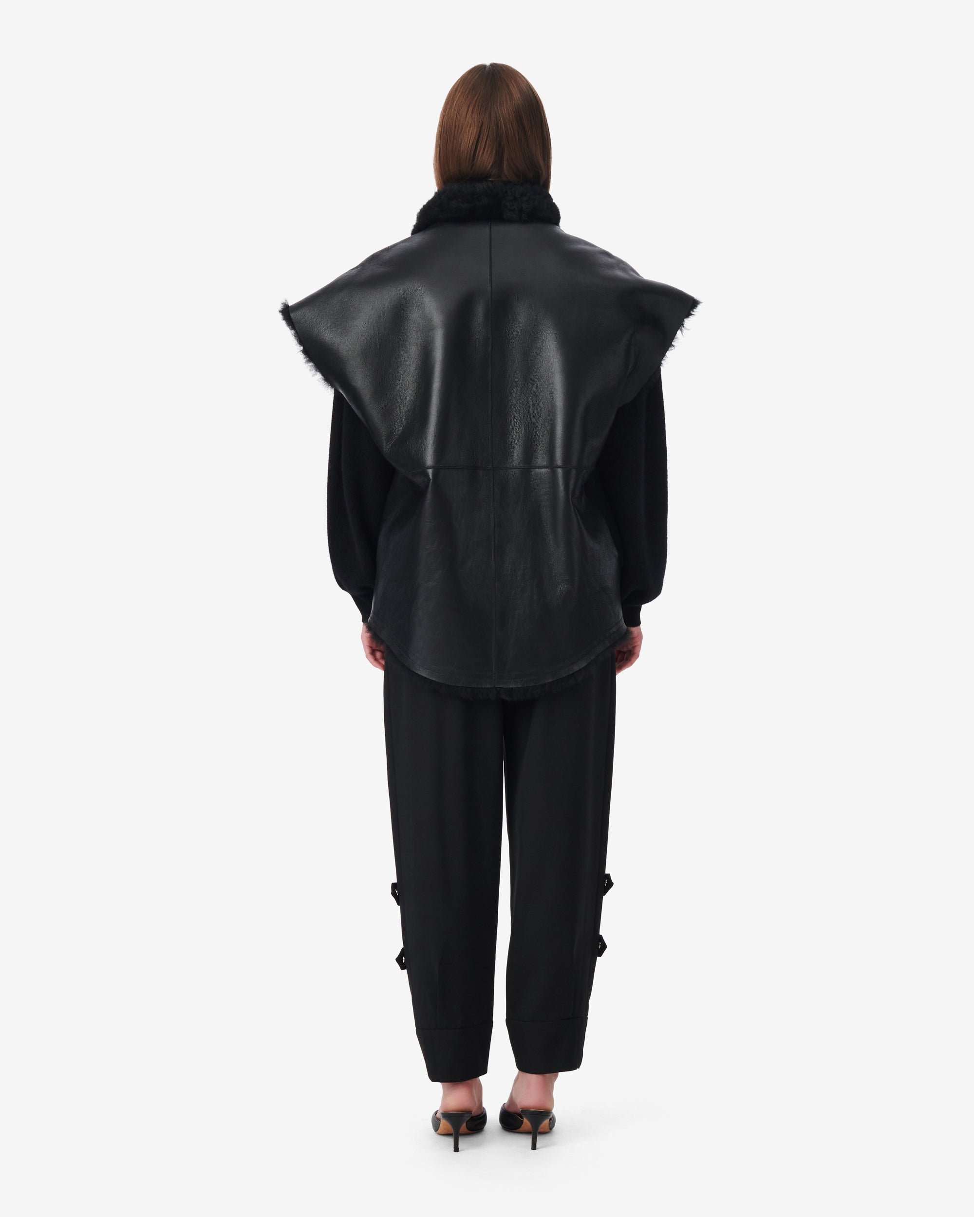 Cinco sheepskin sleeveless jacket - Black