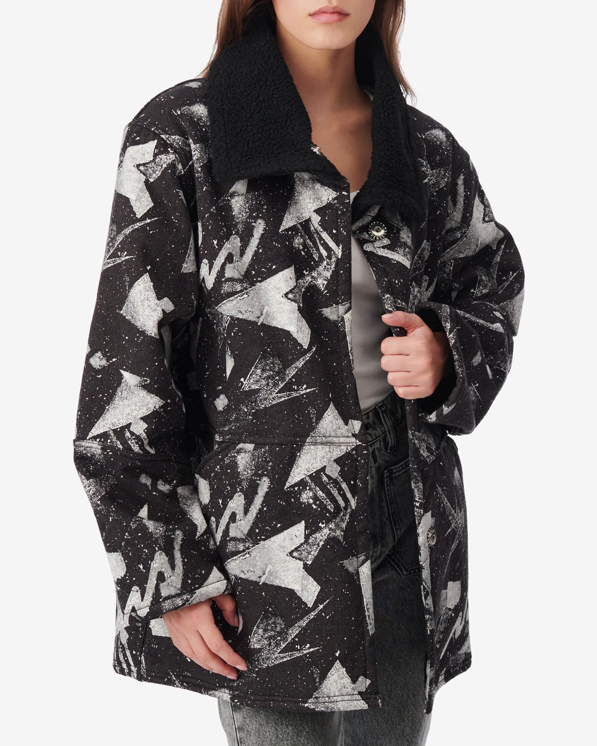 Corentin coat - Black & White