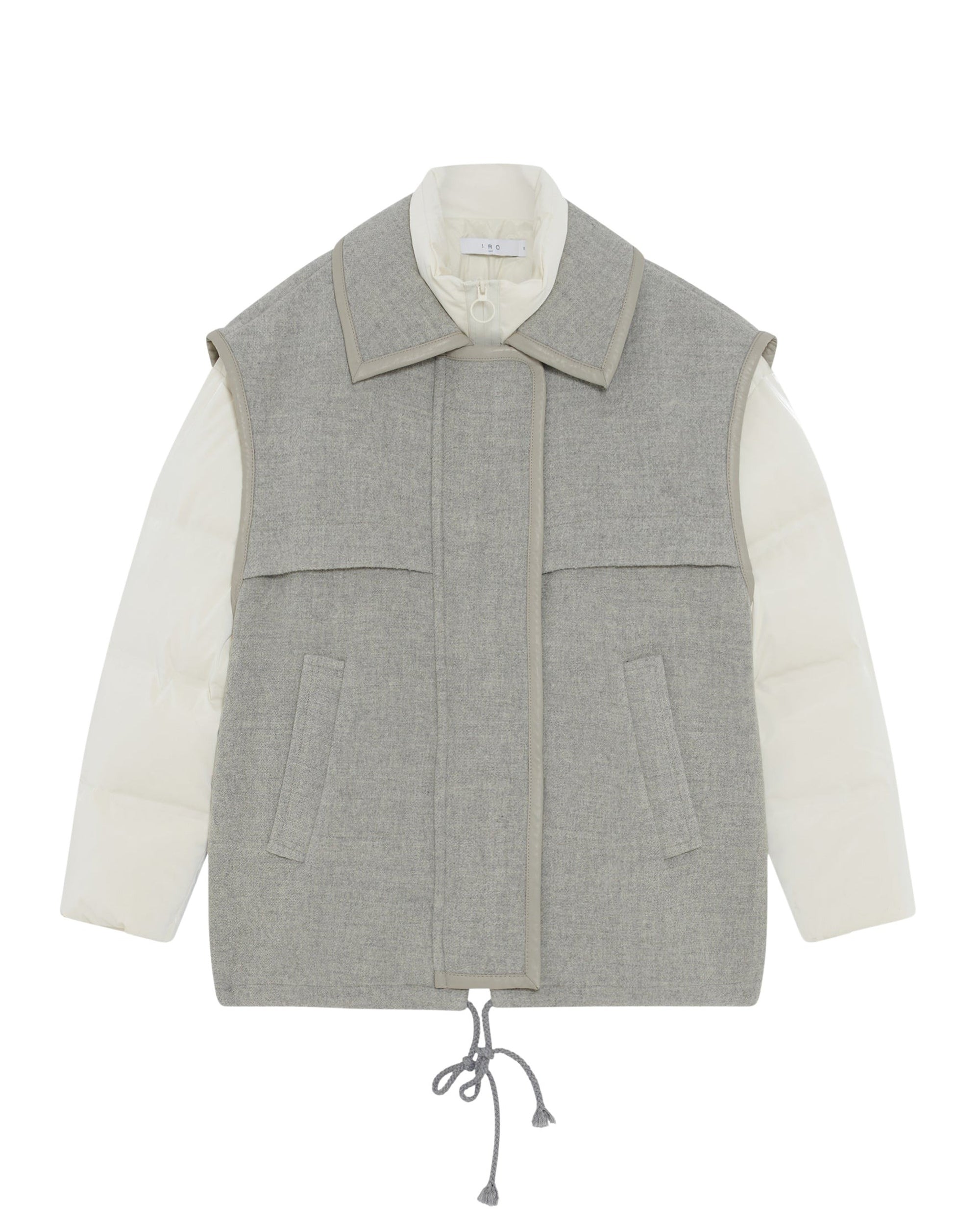 Frieda wool blend coat - Grey White