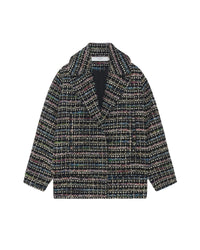 Judit wool blend coat - Black Multico