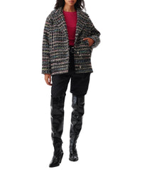 Judit wool blend coat - Black Multico