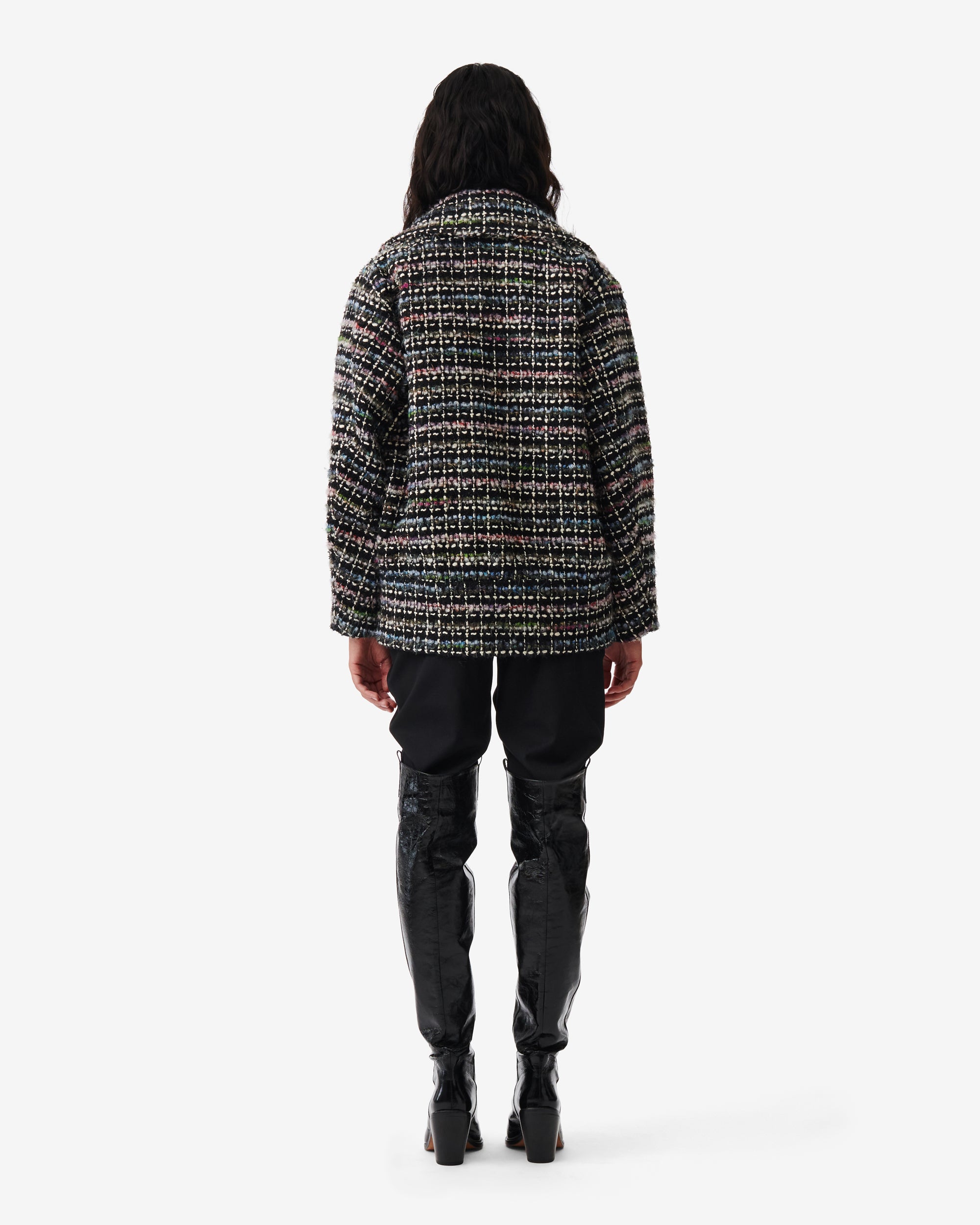 Judit wool blend coat - Black Multico