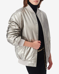 Morel leather bomber - Golden Brown