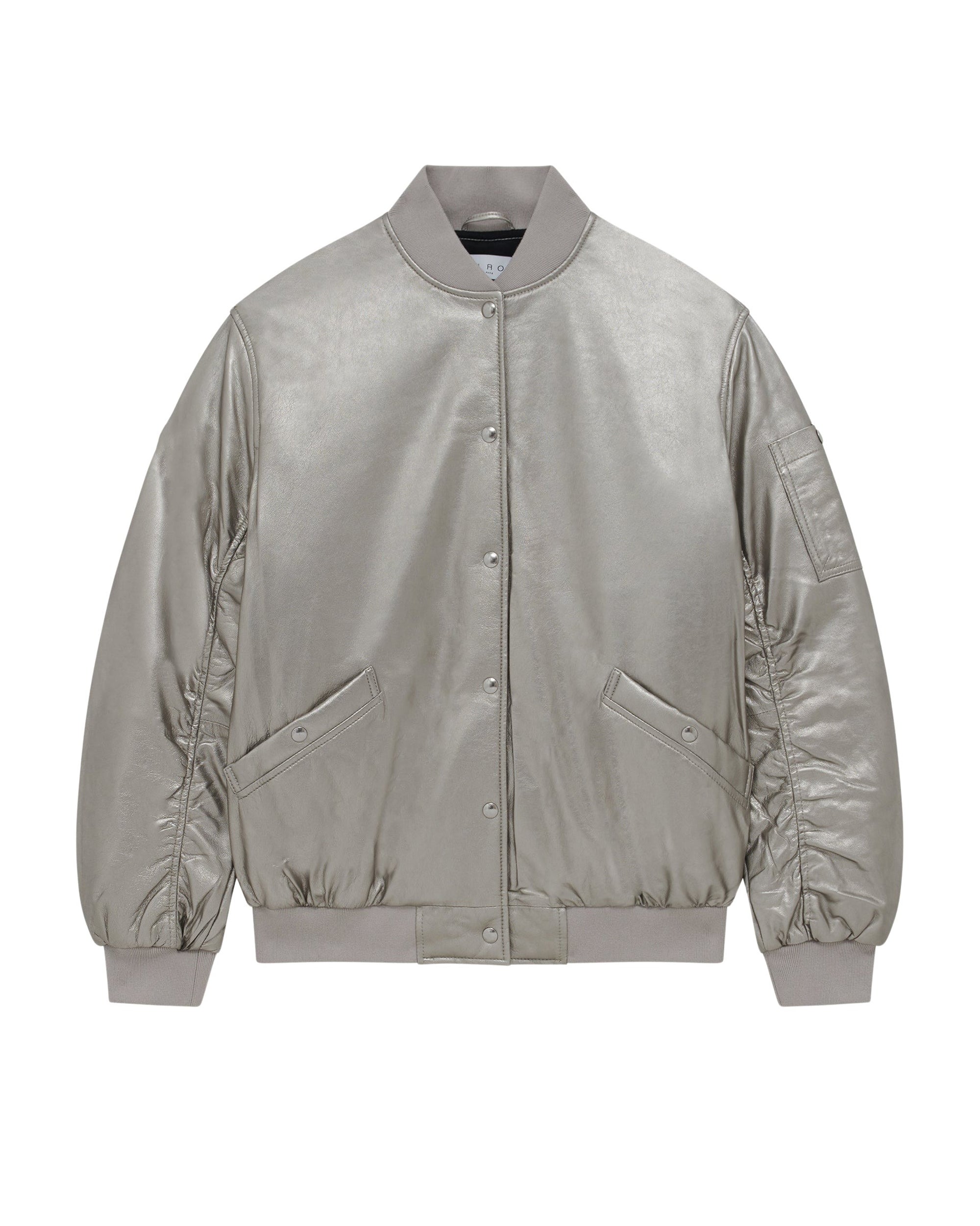 Morel leather bomber - Golden Brown