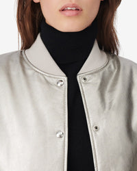 Morel leather bomber - Golden Brown