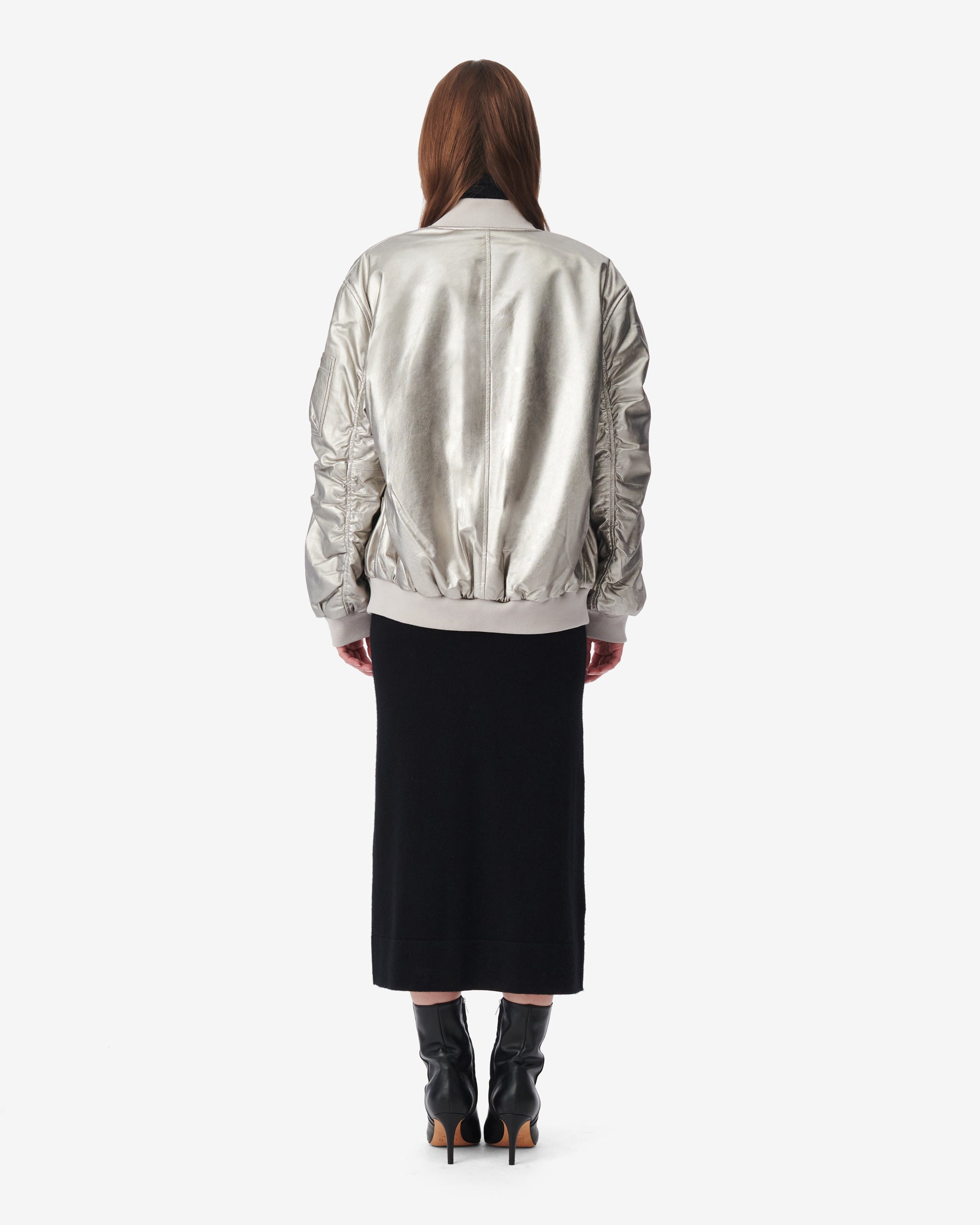 Morel leather bomber - Golden Brown