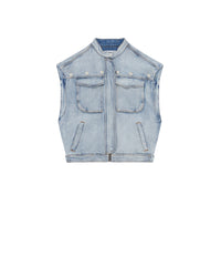 Orazio sleeveless jacket - Blue Washed