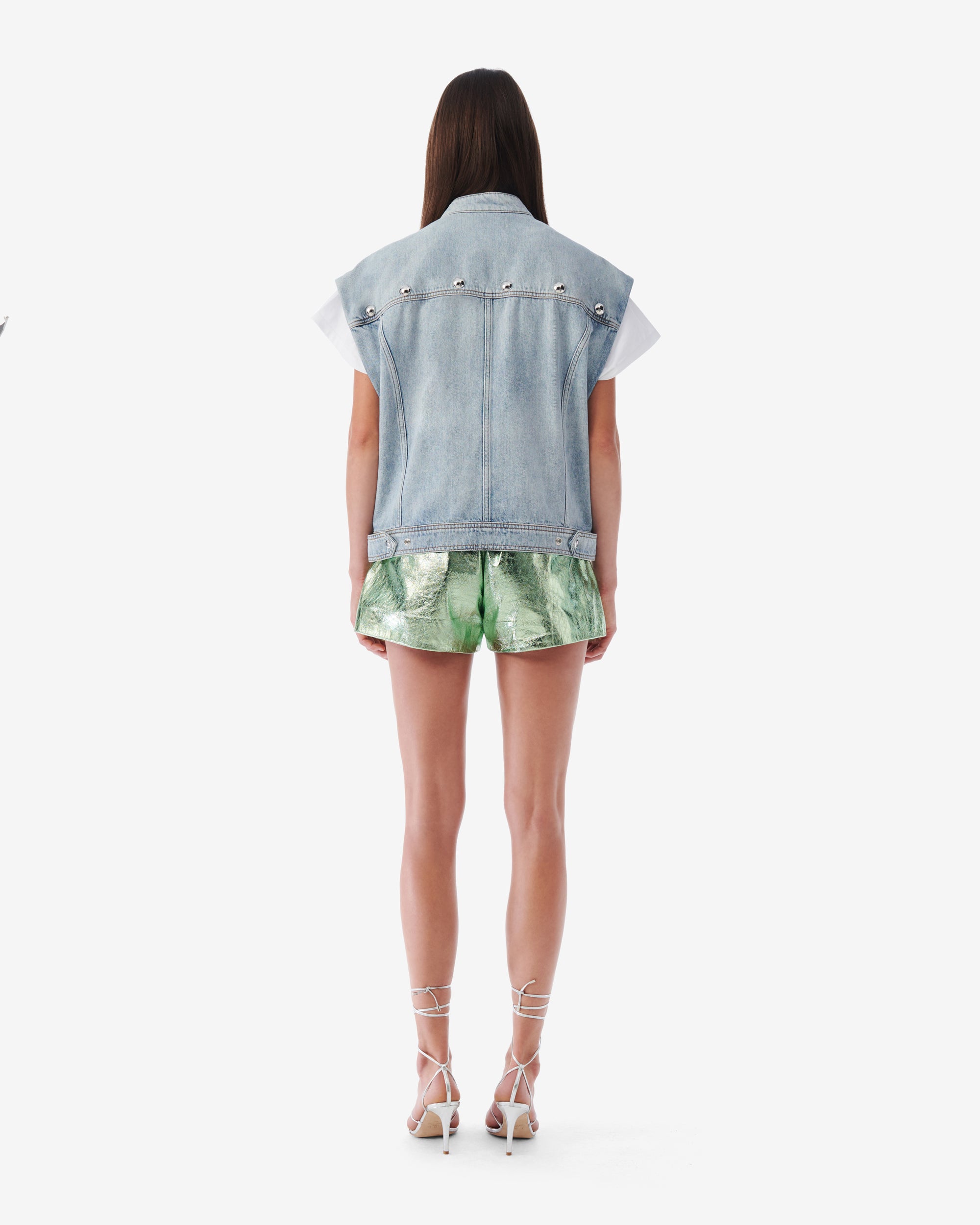 Orazio sleeveless jacket - Blue Washed