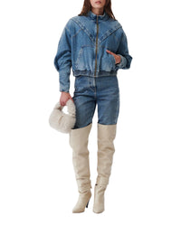 Sivra Jacket - Mid Blue Destroy