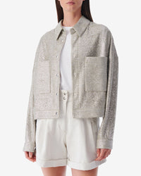 Suzel short jacket - Taupe & Silver