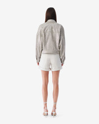 Suzel short jacket - Taupe & Silver