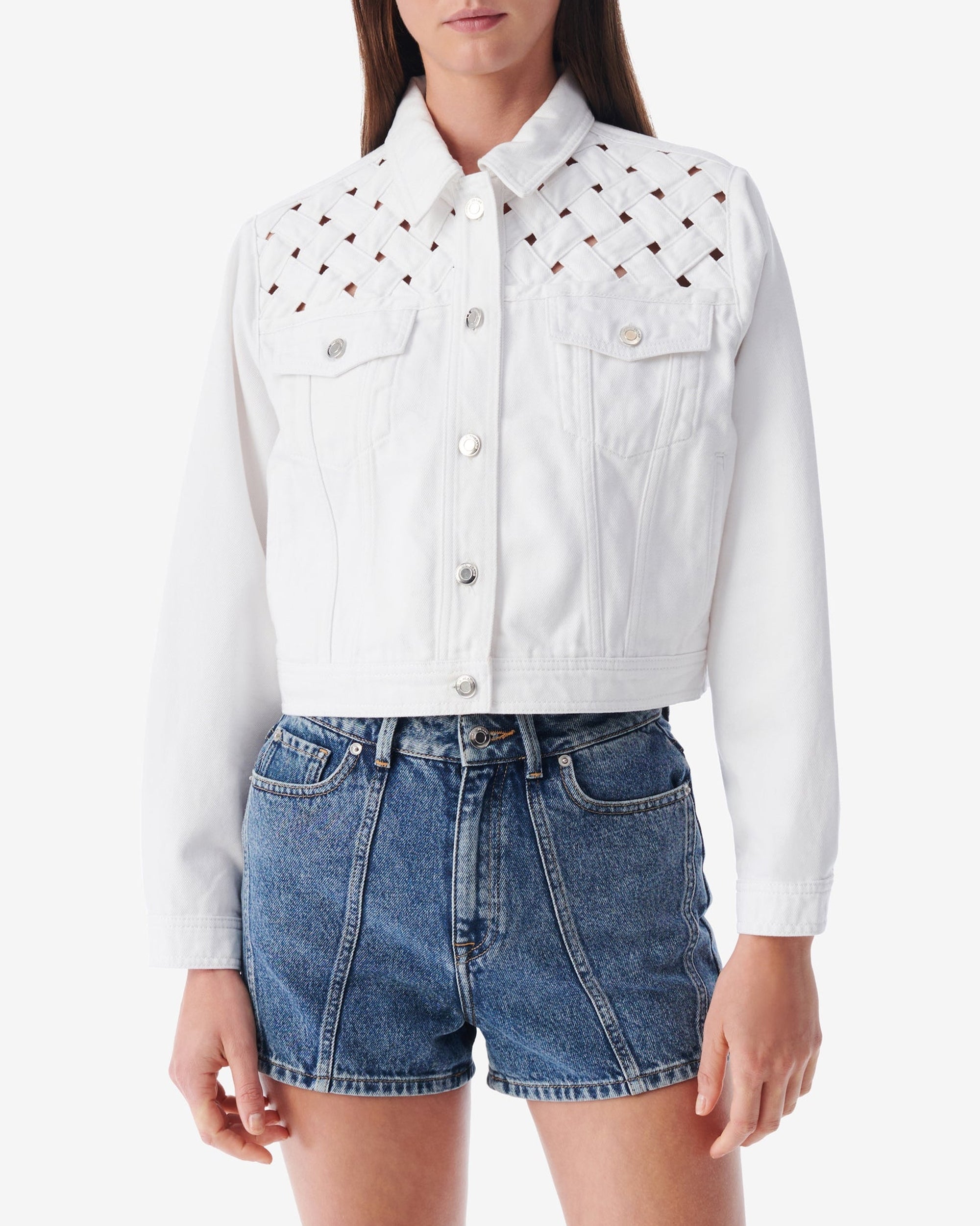Ubaldo short jacket - Optical White