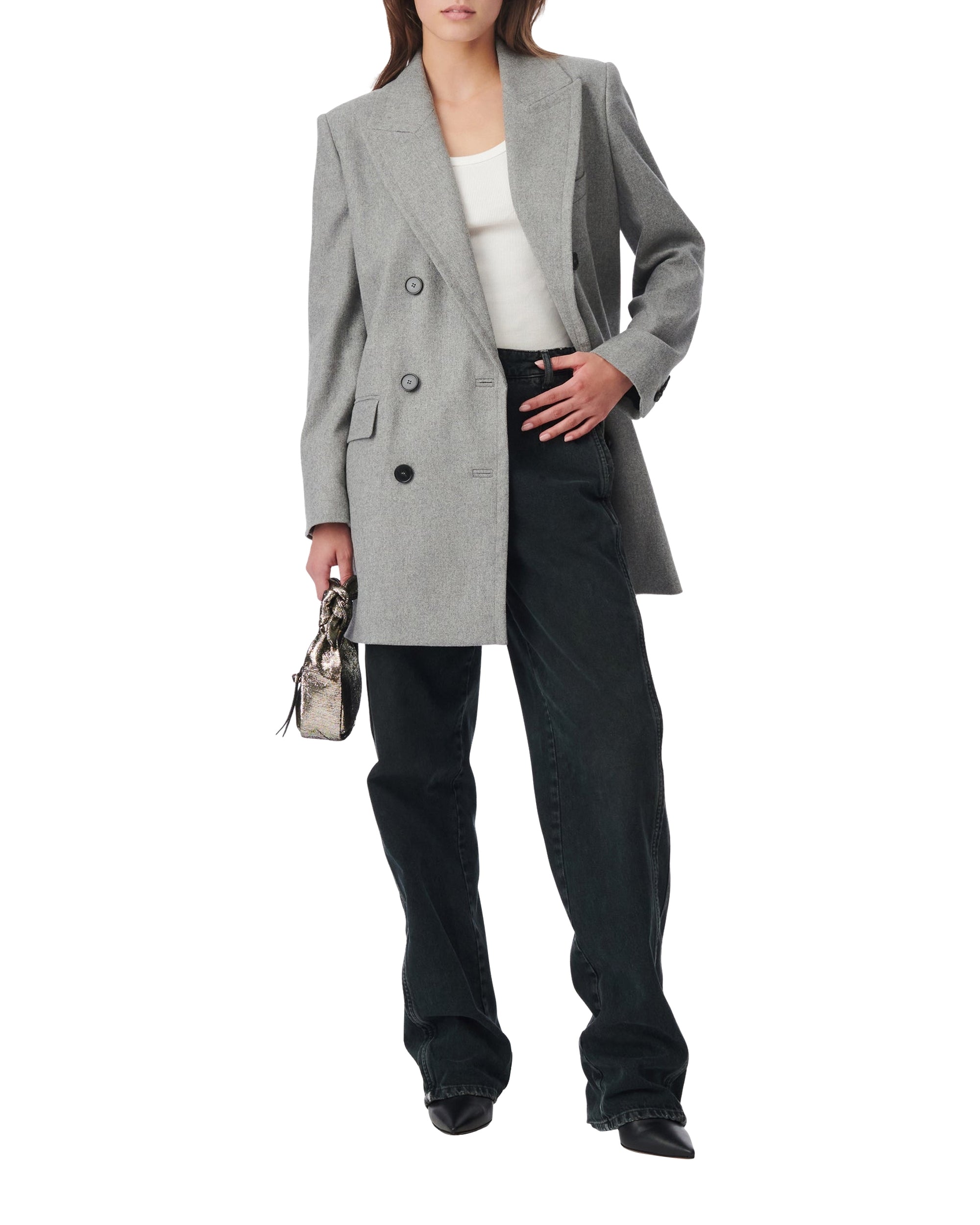 Vefira jacket in wool - Mixed Grey