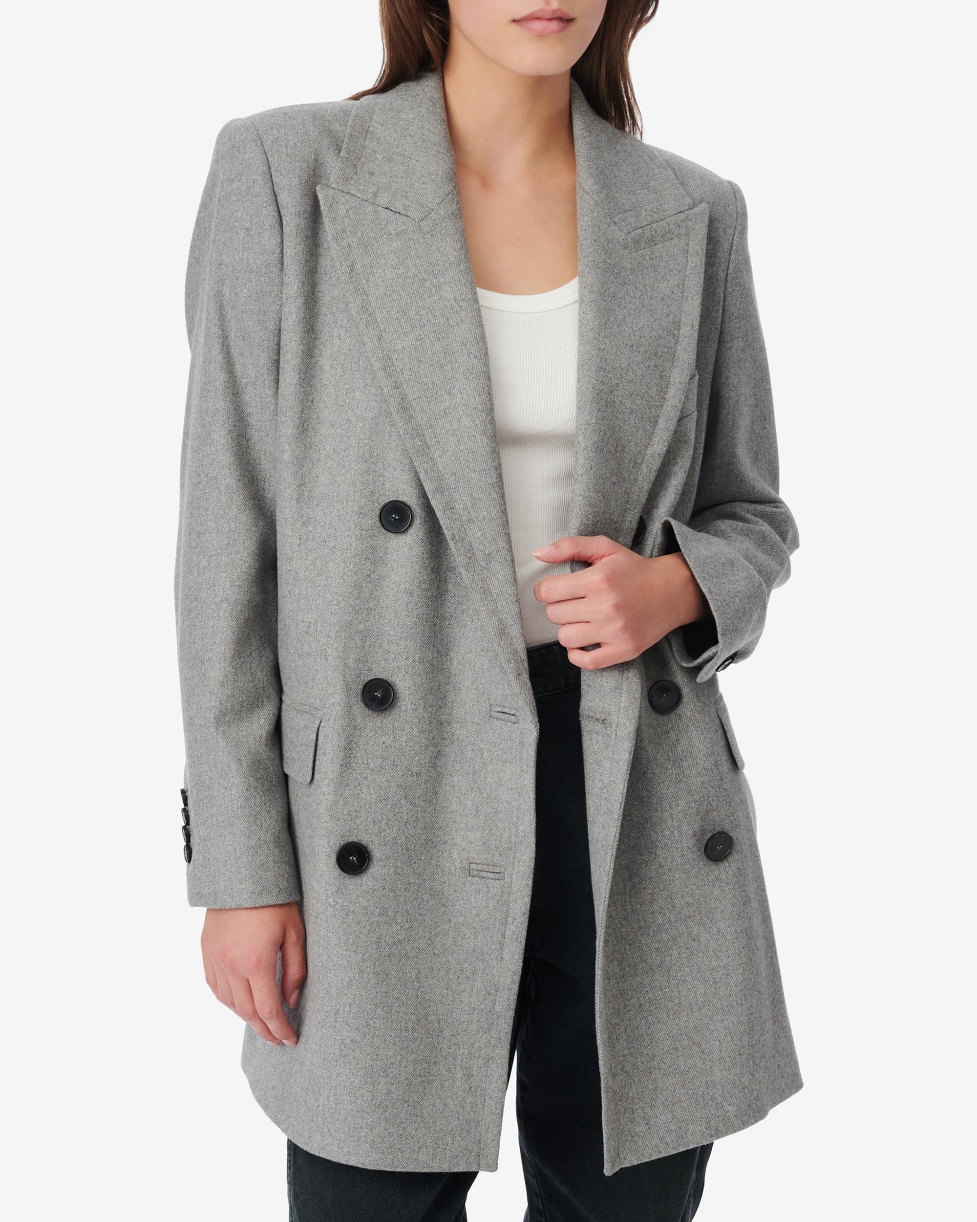 Vefira jacket in wool - Mixed Grey