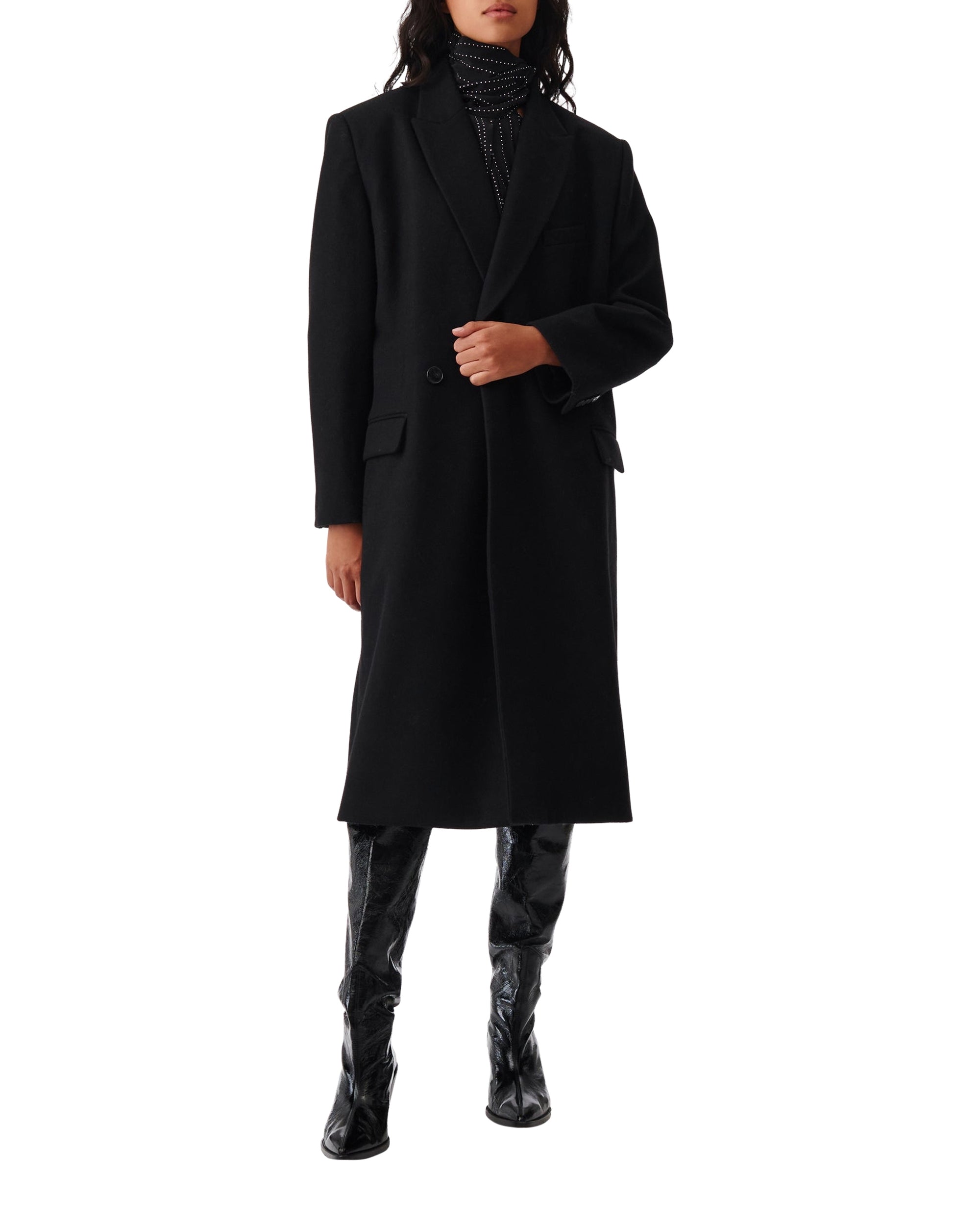 Vieni coat in wool - Black
