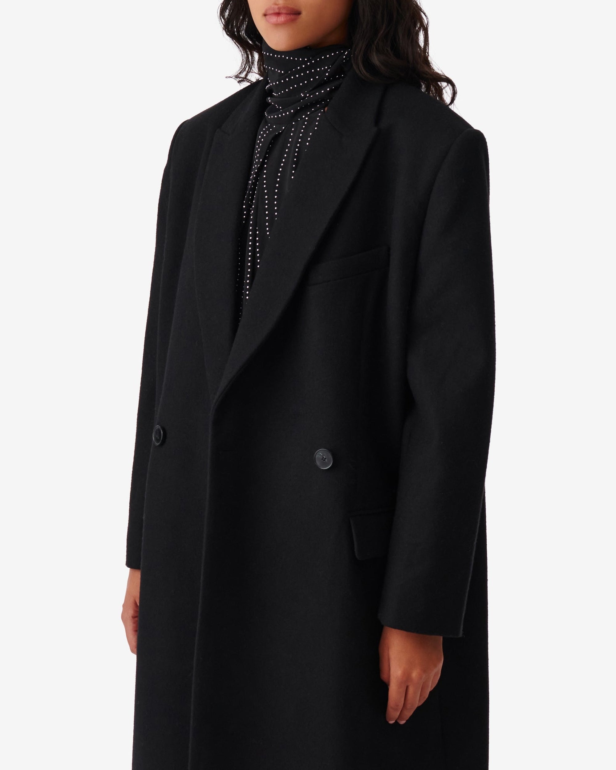 Vieni coat in wool - Black