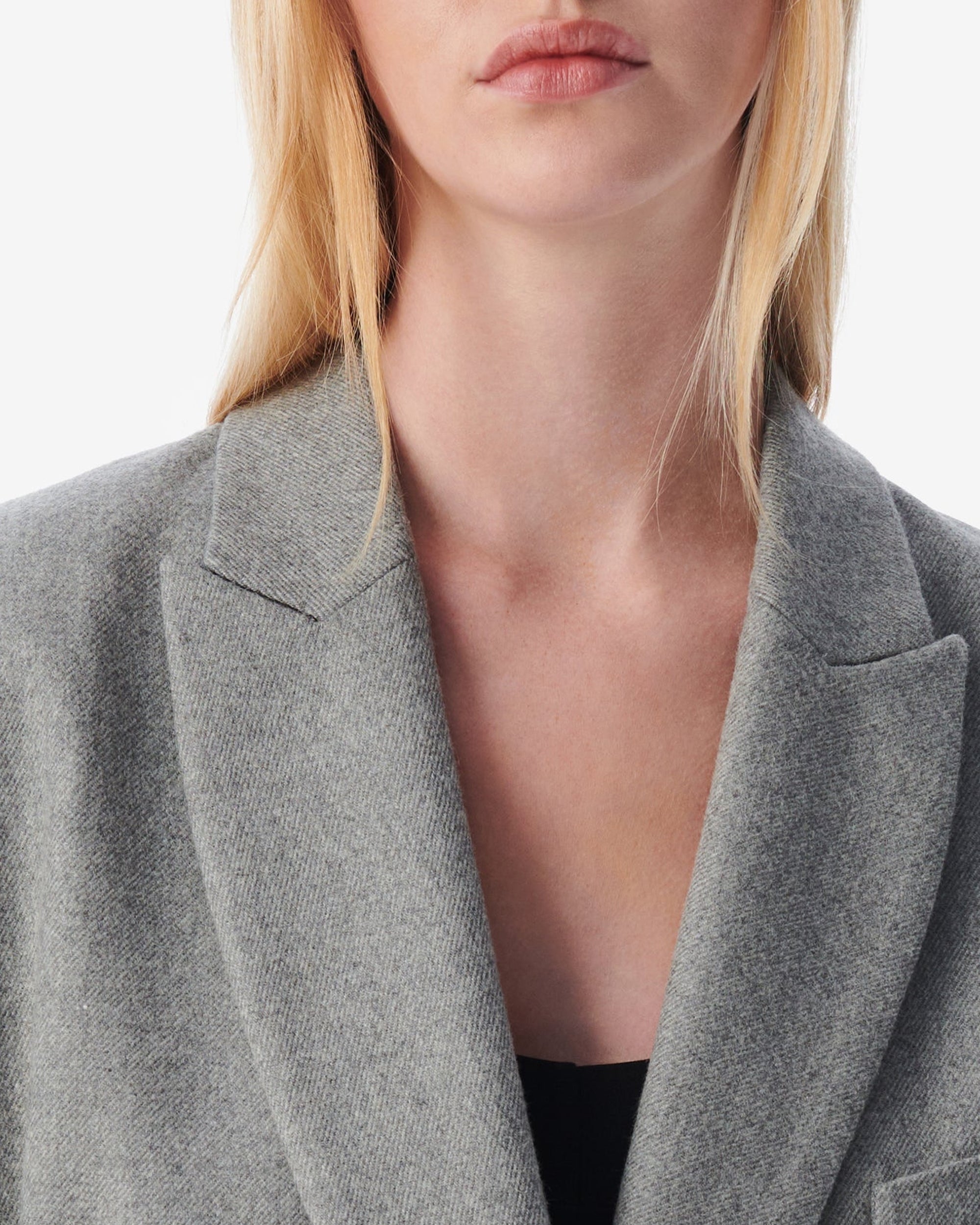 Vieni coat in wool - Mixed Grey