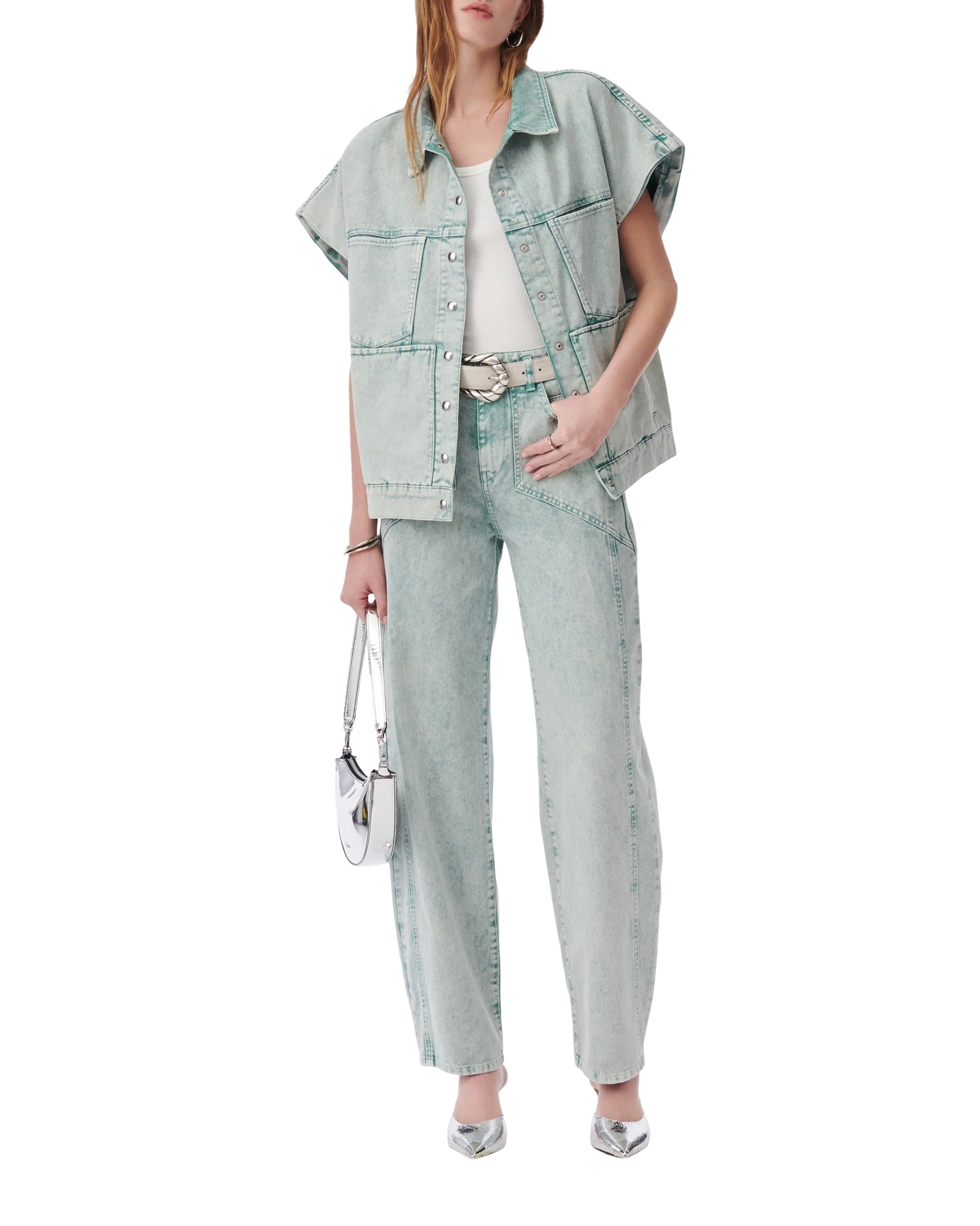 Wally sleeveless jacket - Snow Green
