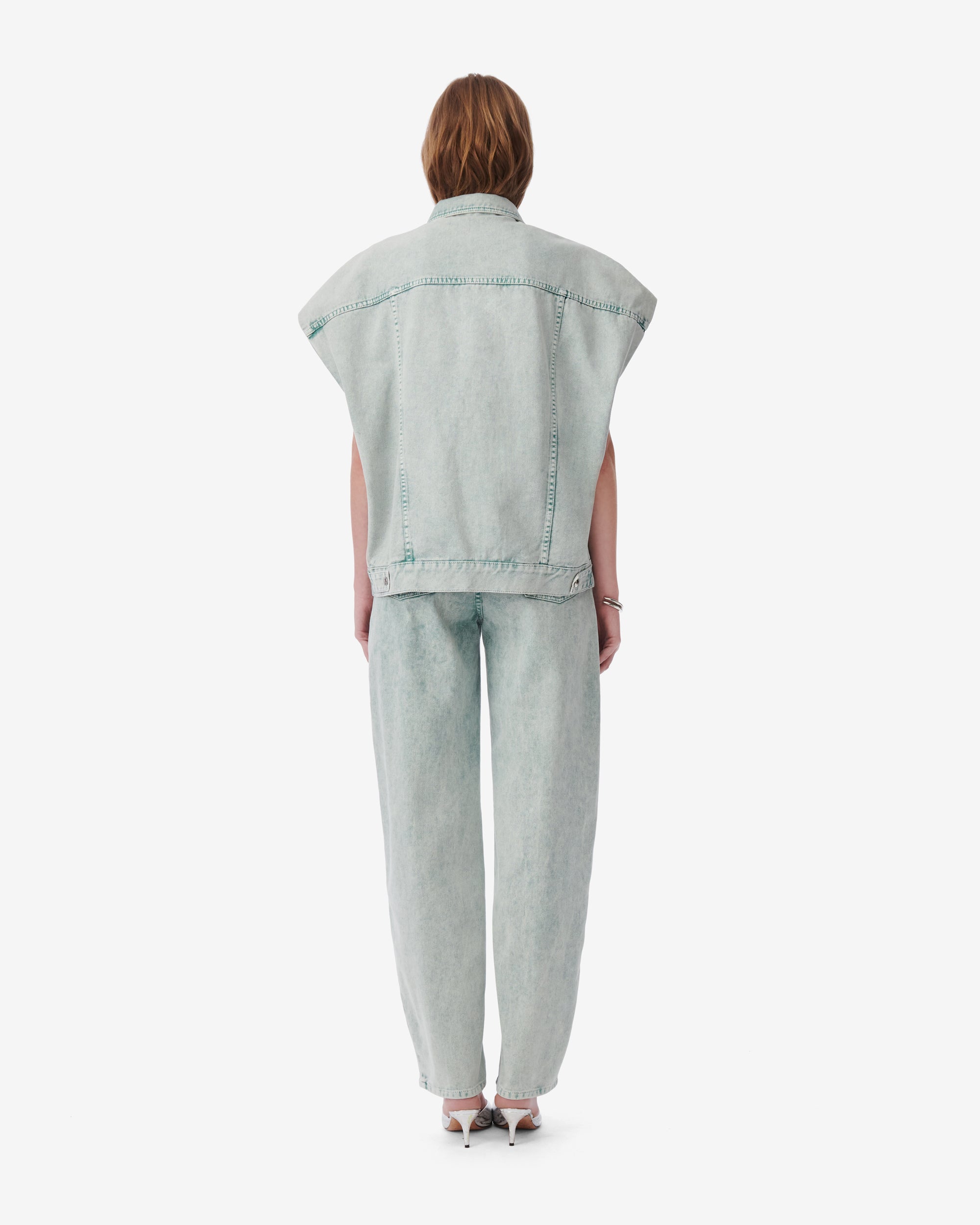 Wally sleeveless jacket - Snow Green